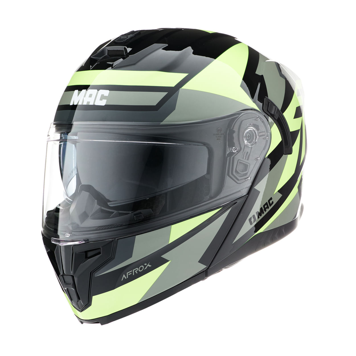 Casco MAC 166 Blaze Afrox Negro / Amarillo / Brillo