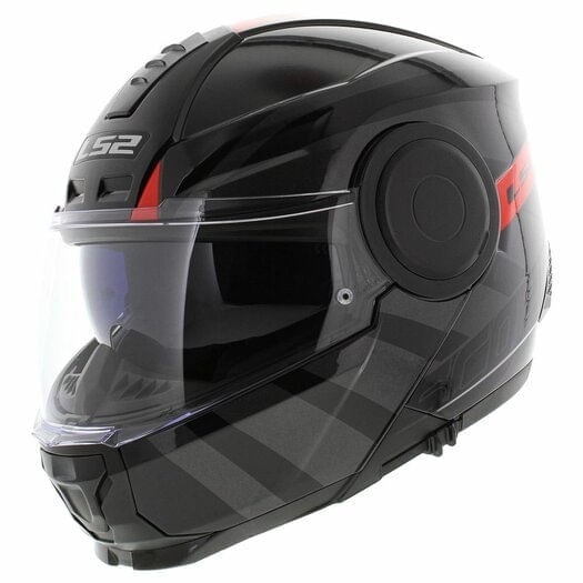 Casco LS2 902 Scope Solid Negro / Rojo / Brillo