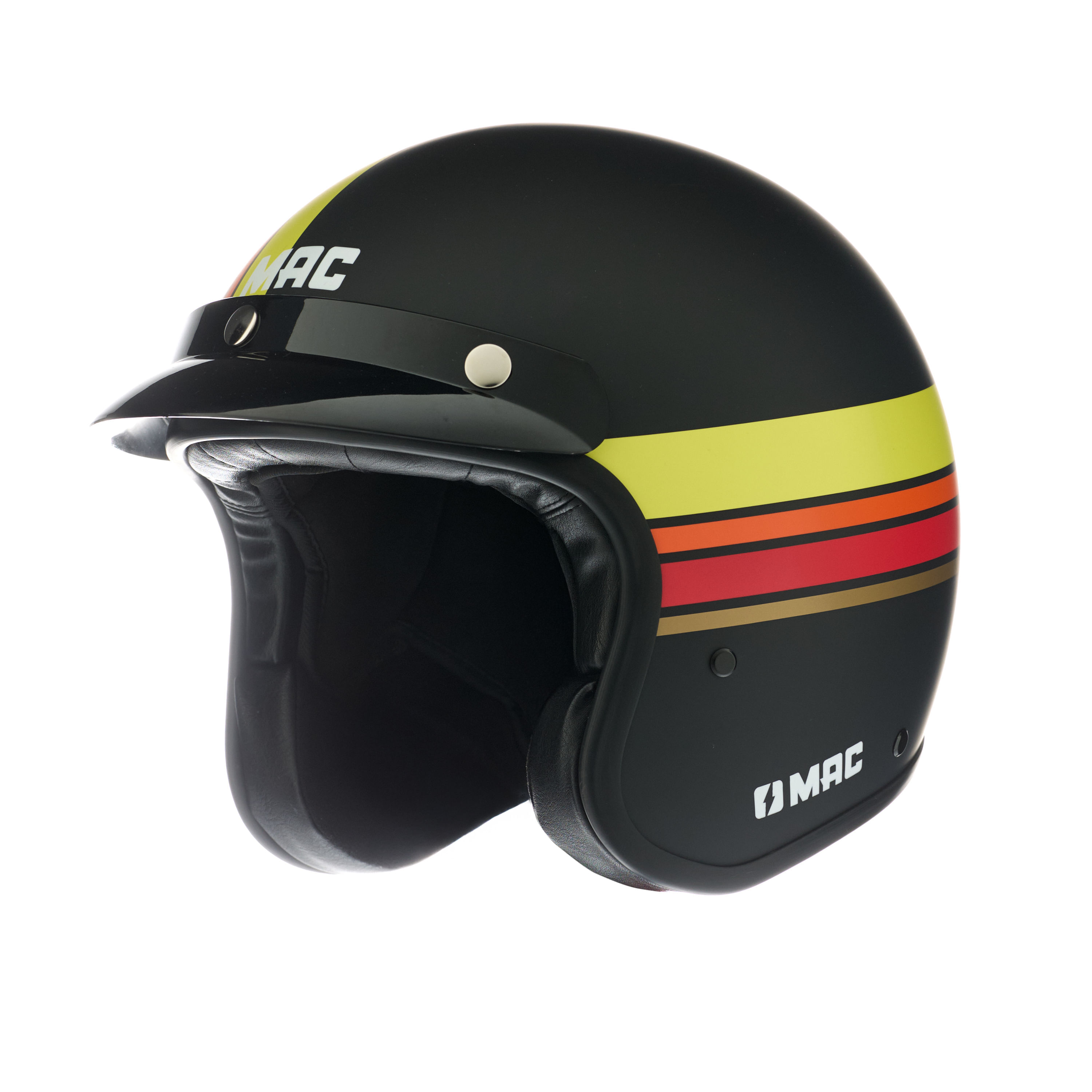 Casco MAC 181 Bowie Nine Grades Negro / Rojo / Mate