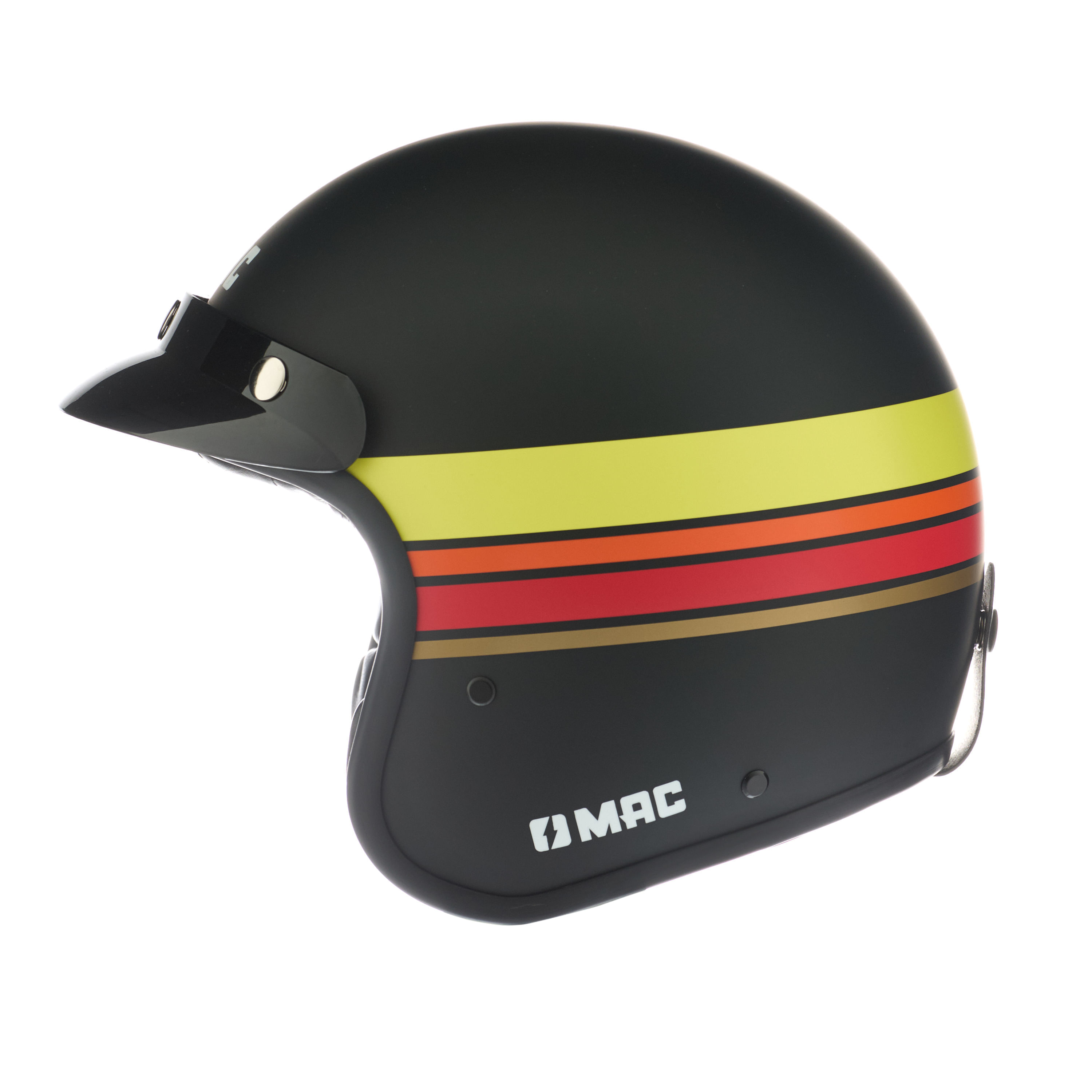 Casco MAC 181 Bowie Nine Grades Negro / Rojo / Mate