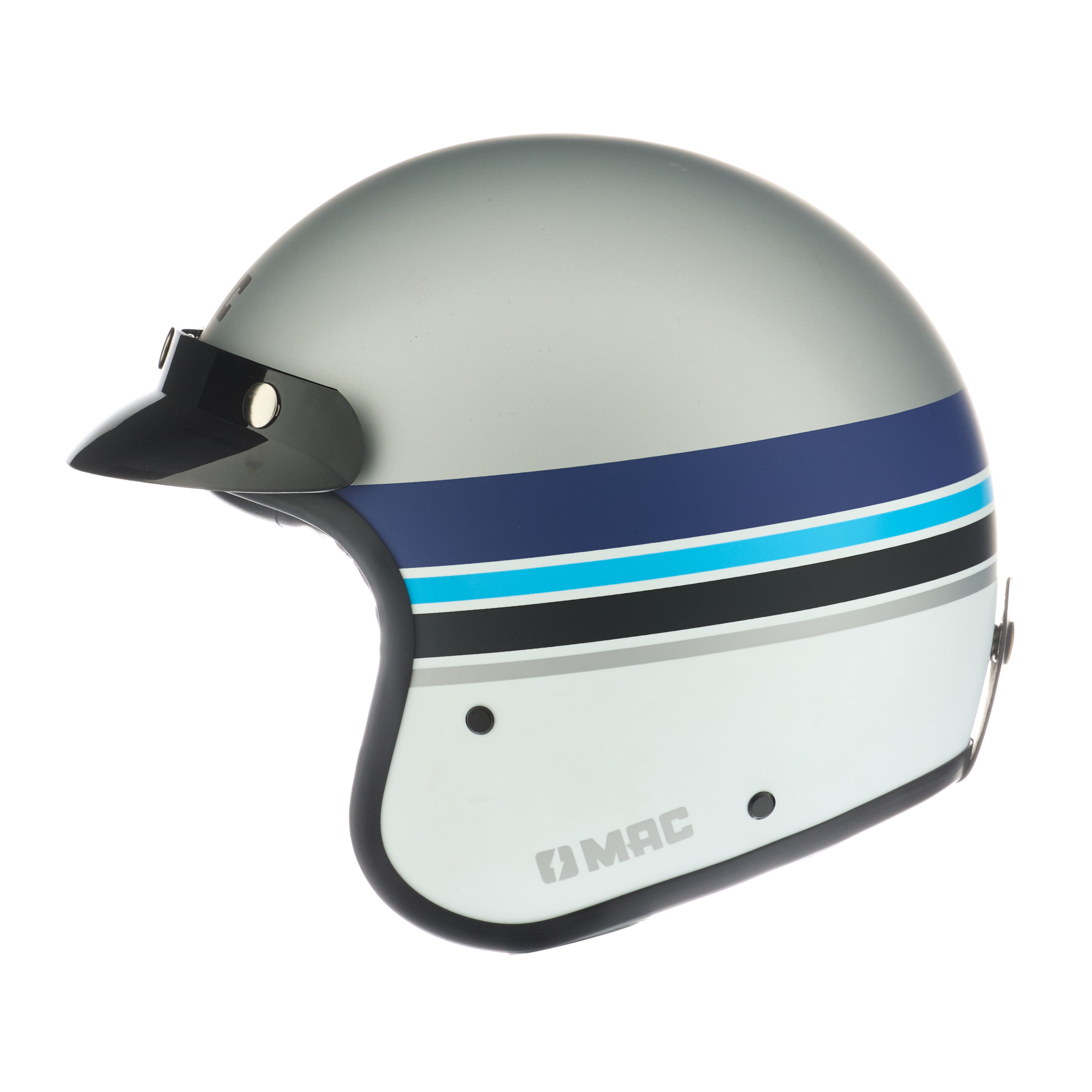 Casco MAC 181 Bowie Nine Grades Blanco / Azul / Mate
