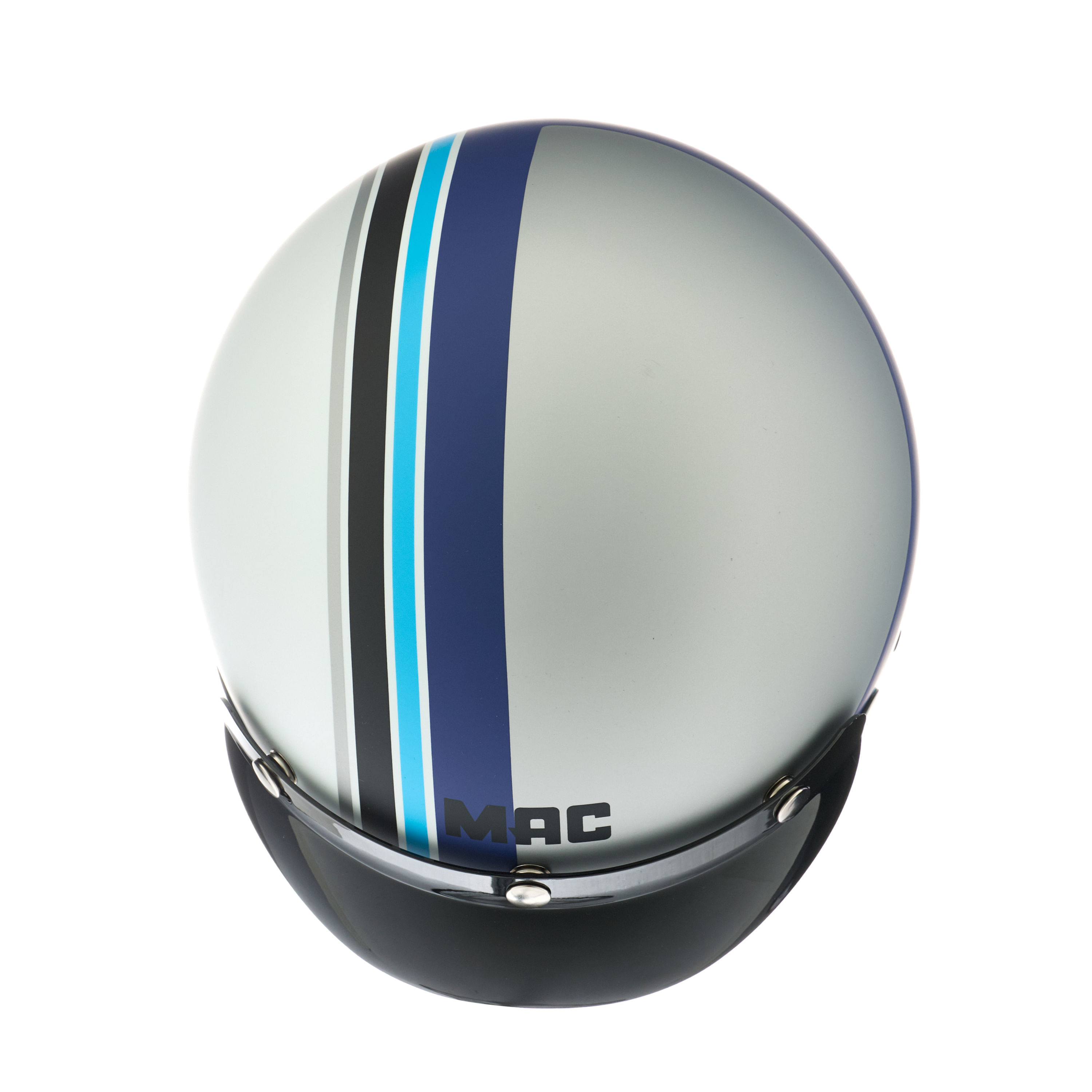 Casco MAC 181 Bowie Nine Grades Blanco / Azul / Mate