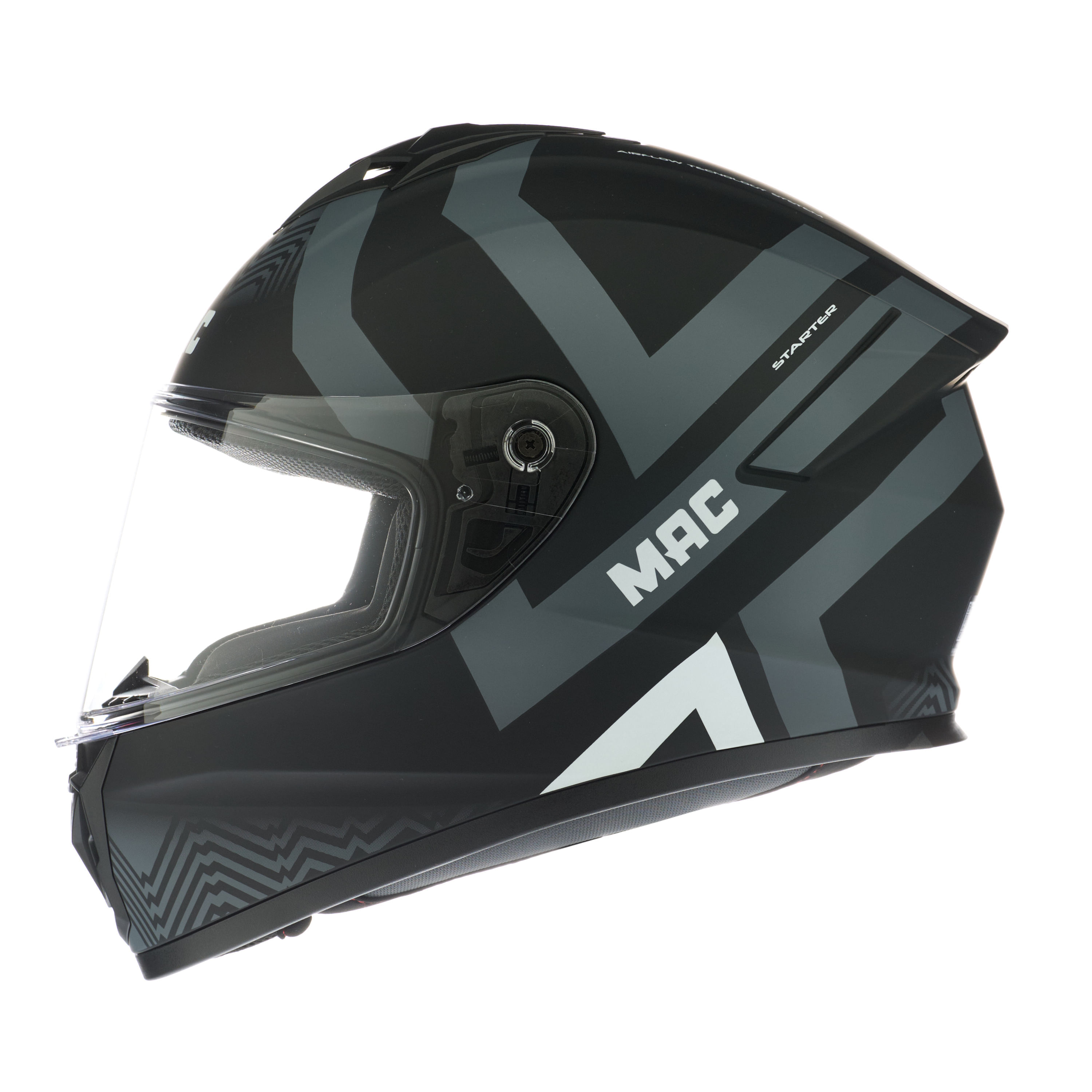 Casco MAC 801 Starter Hill Negro / Gris / Mate