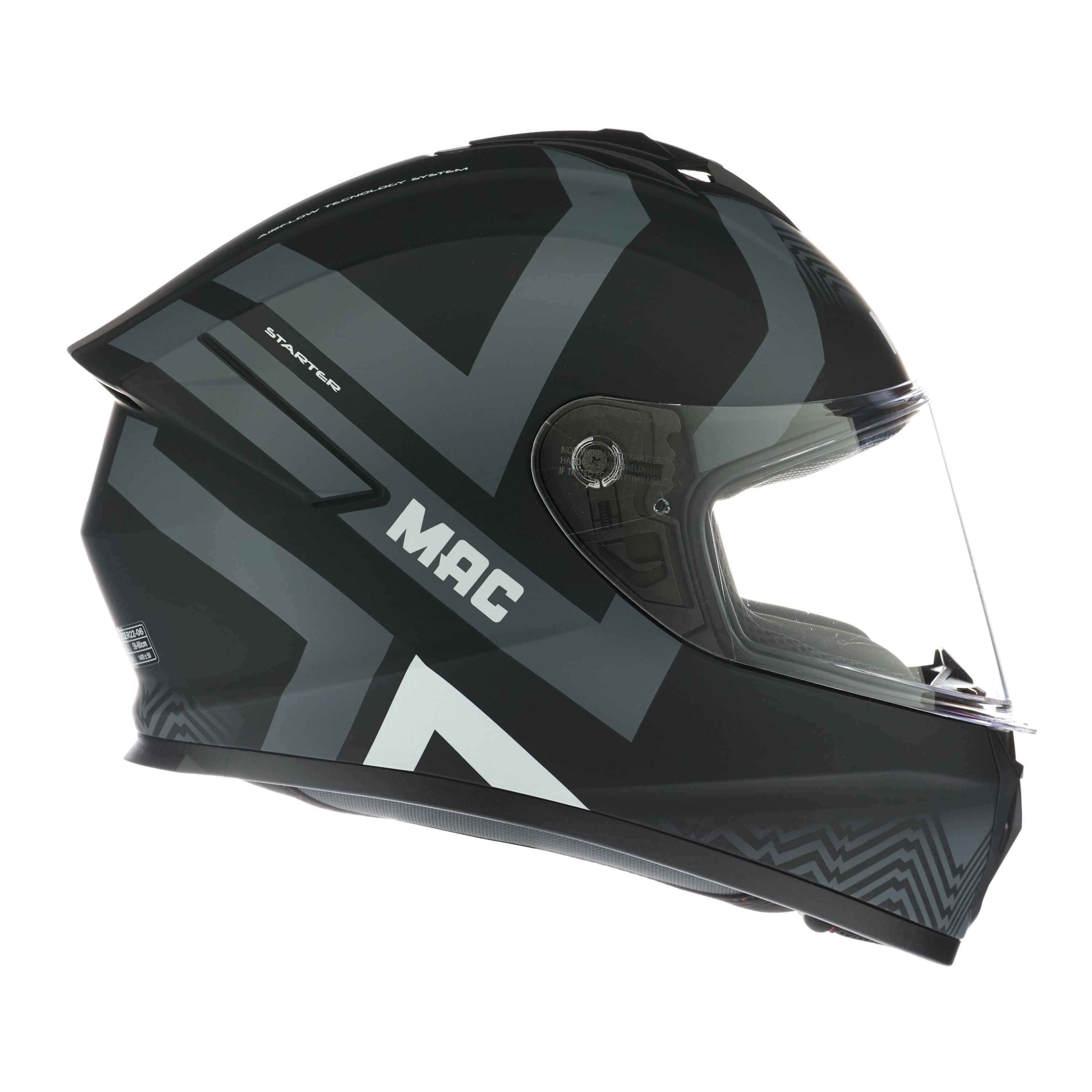 Casco MAC 801 Starter Hill Negro / Gris / Mate