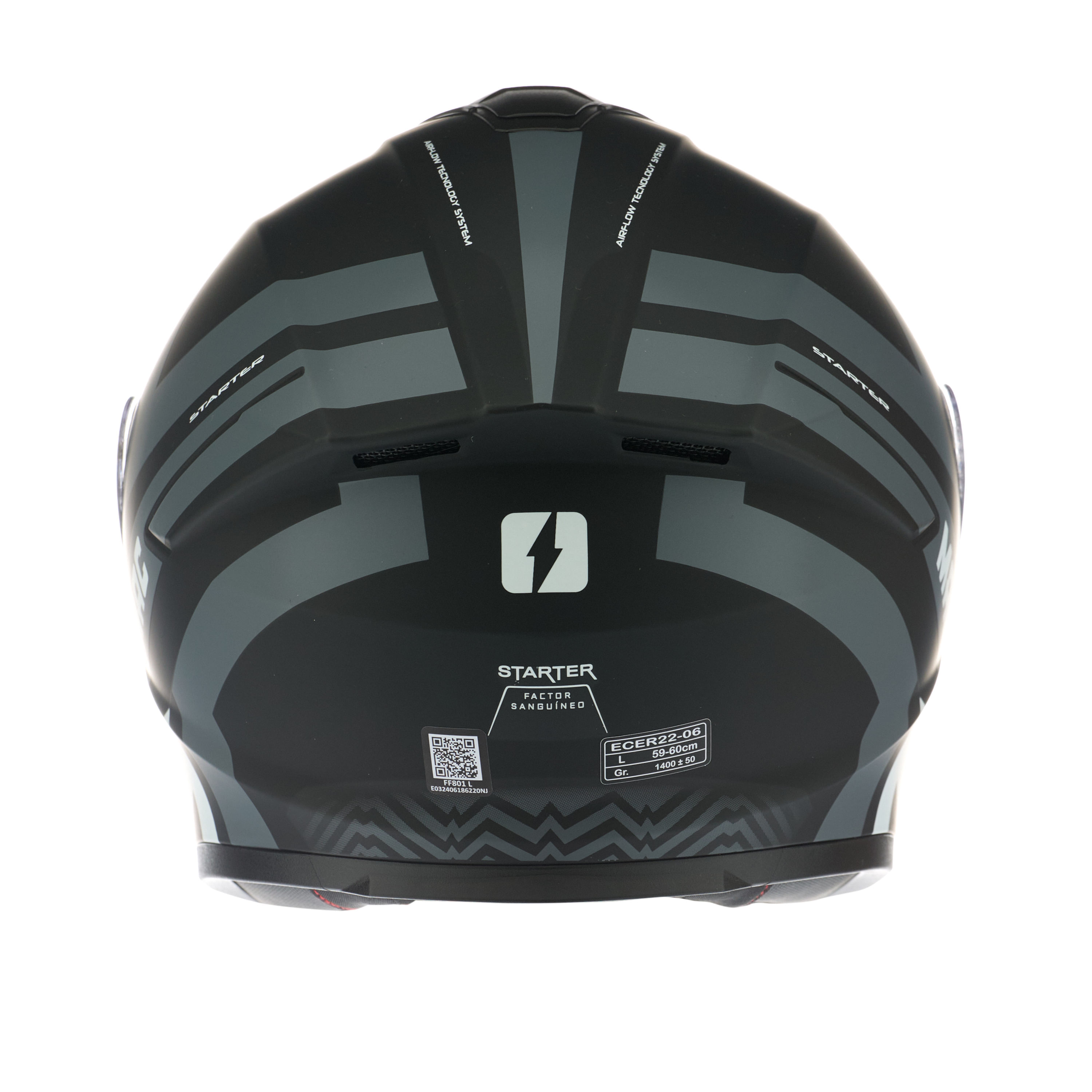 Casco MAC 801 Starter Hill Negro / Gris / Mate
