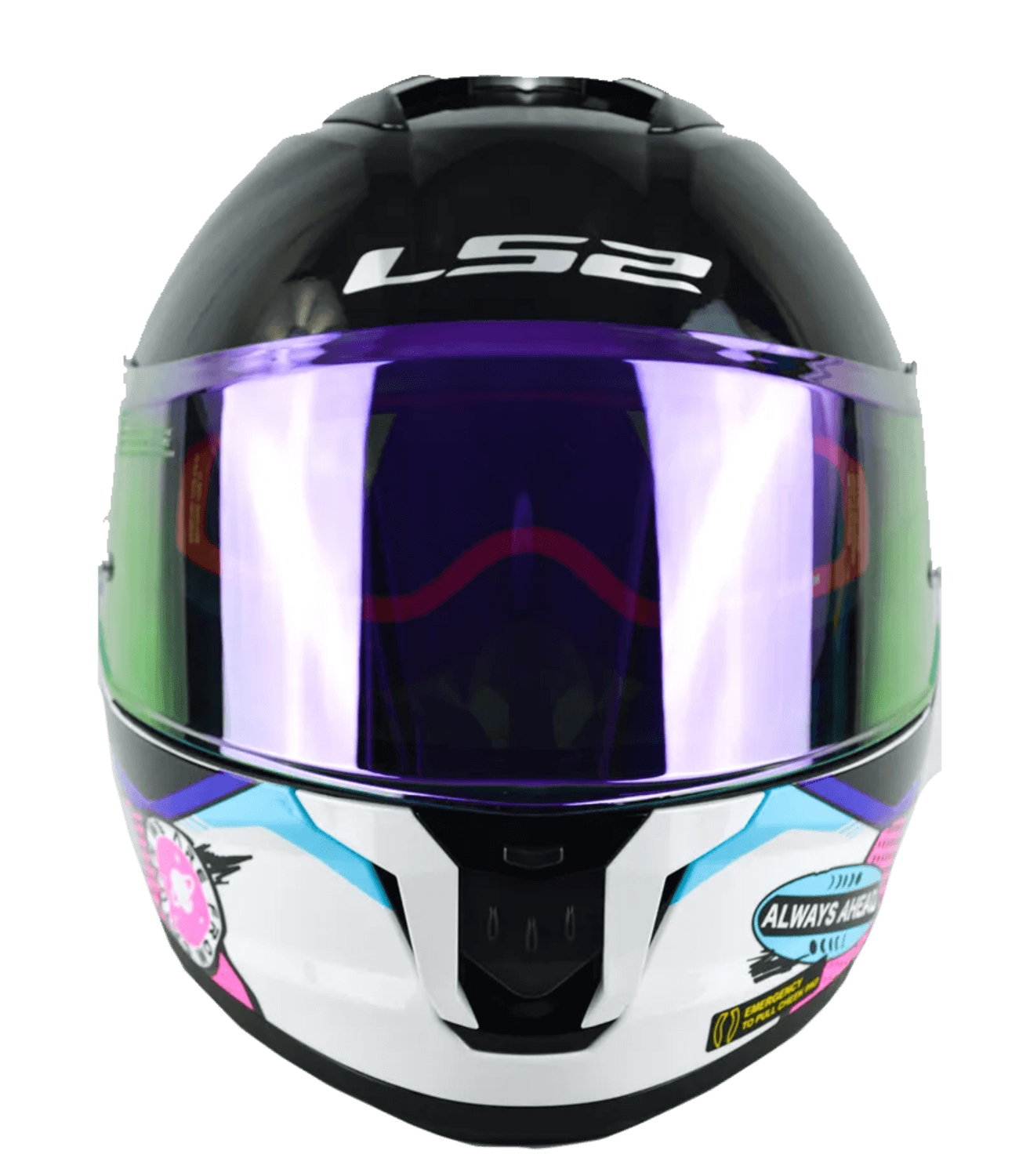 Casco LS2 808 Stream II Moon Walk Gris / Violeta / Mate