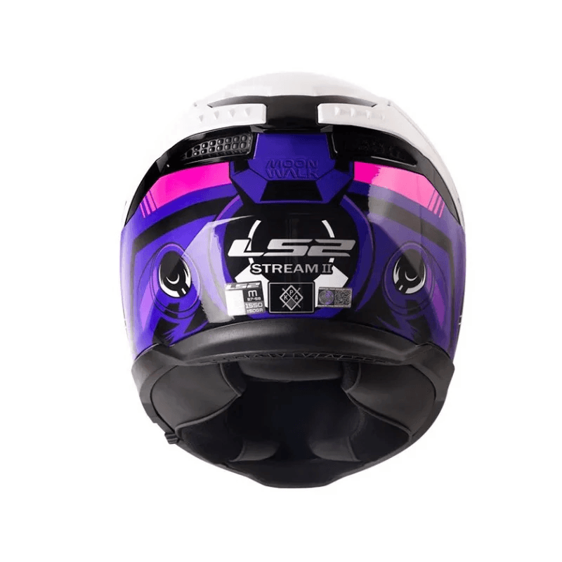 Casco LS2 808 Stream II Moon Walk Gris / Violeta / Mate