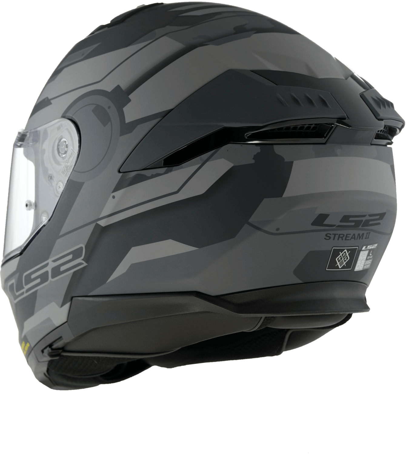 Casco LS2 808 Stream II Shadow Gris / Negro / Mate