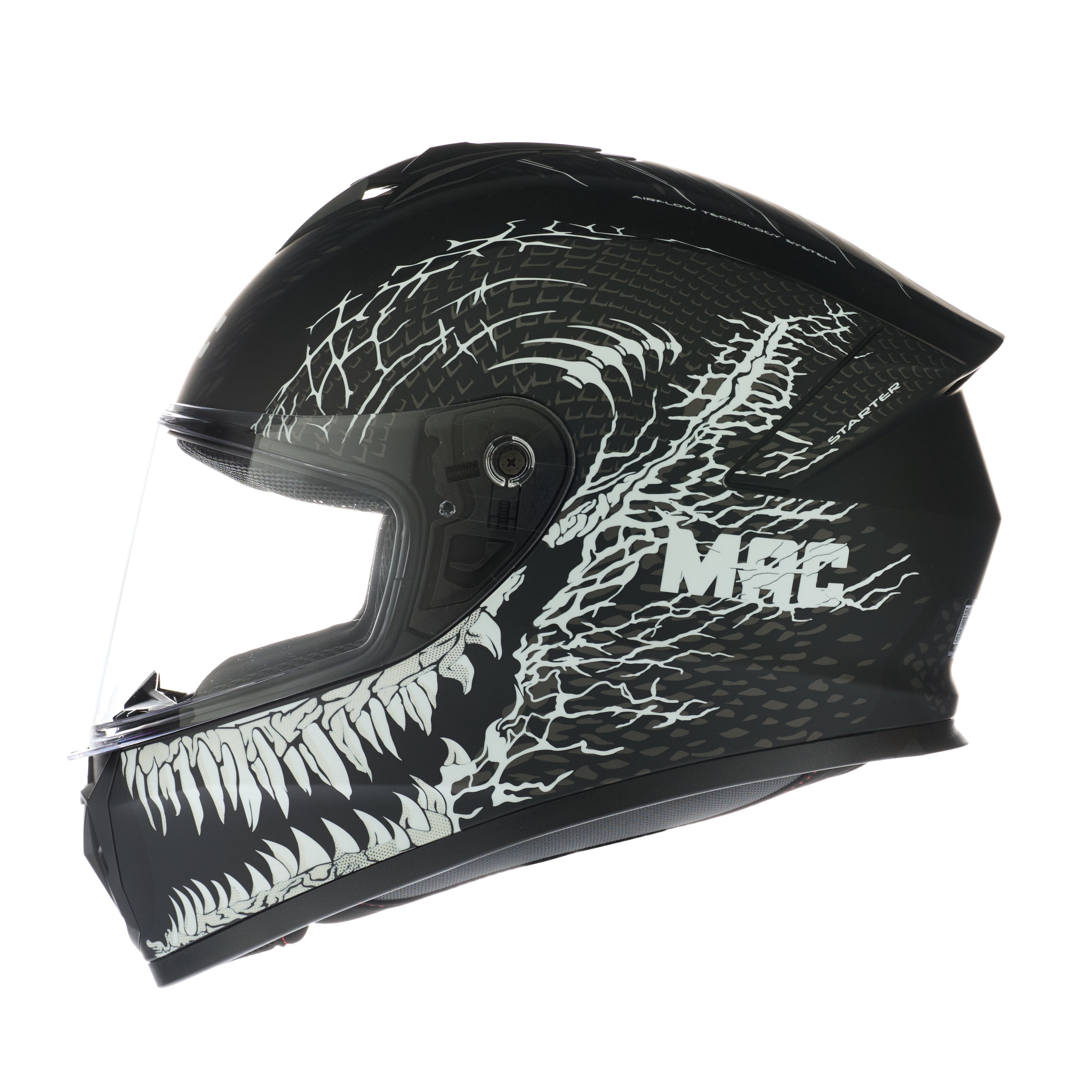 Casco MAC 801 Starter Craw Negro / Blanco / Mate