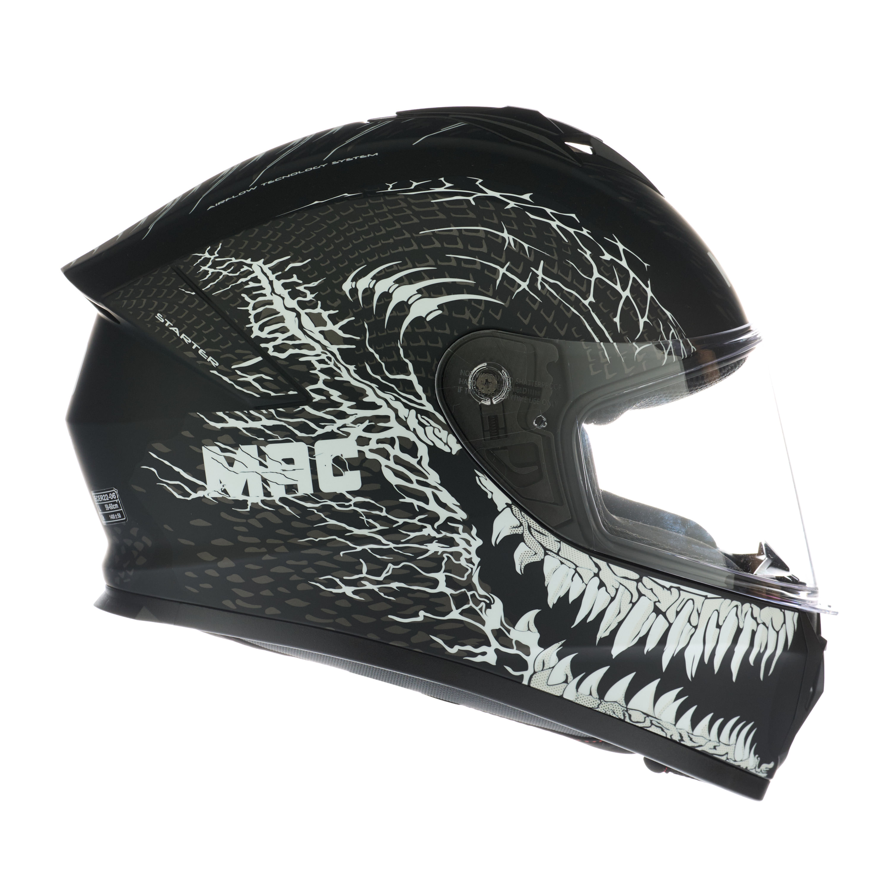 Casco MAC 801 Starter Craw Negro / Blanco / Mate