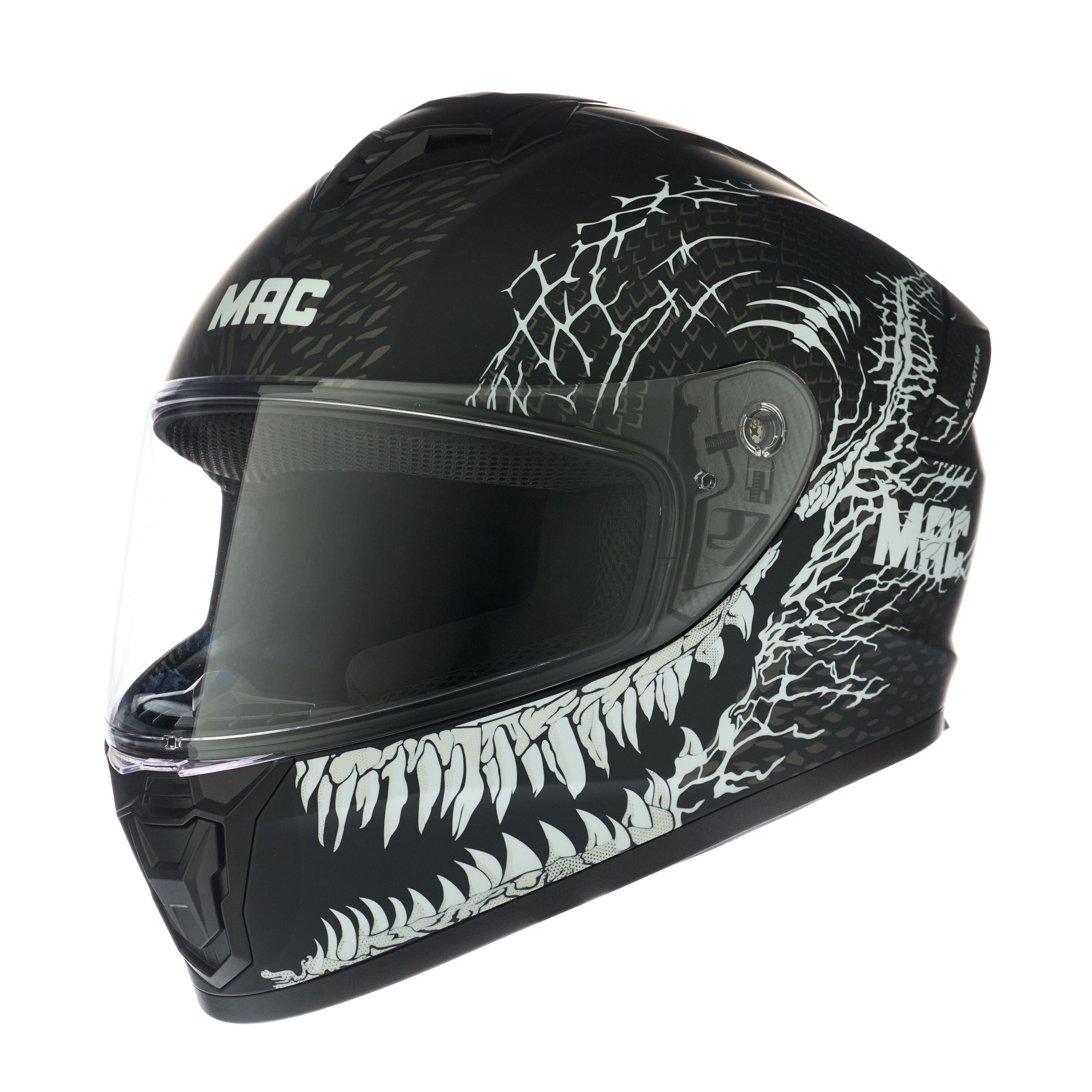 Casco MAC 801 Starter Craw Negro / Blanco / Mate