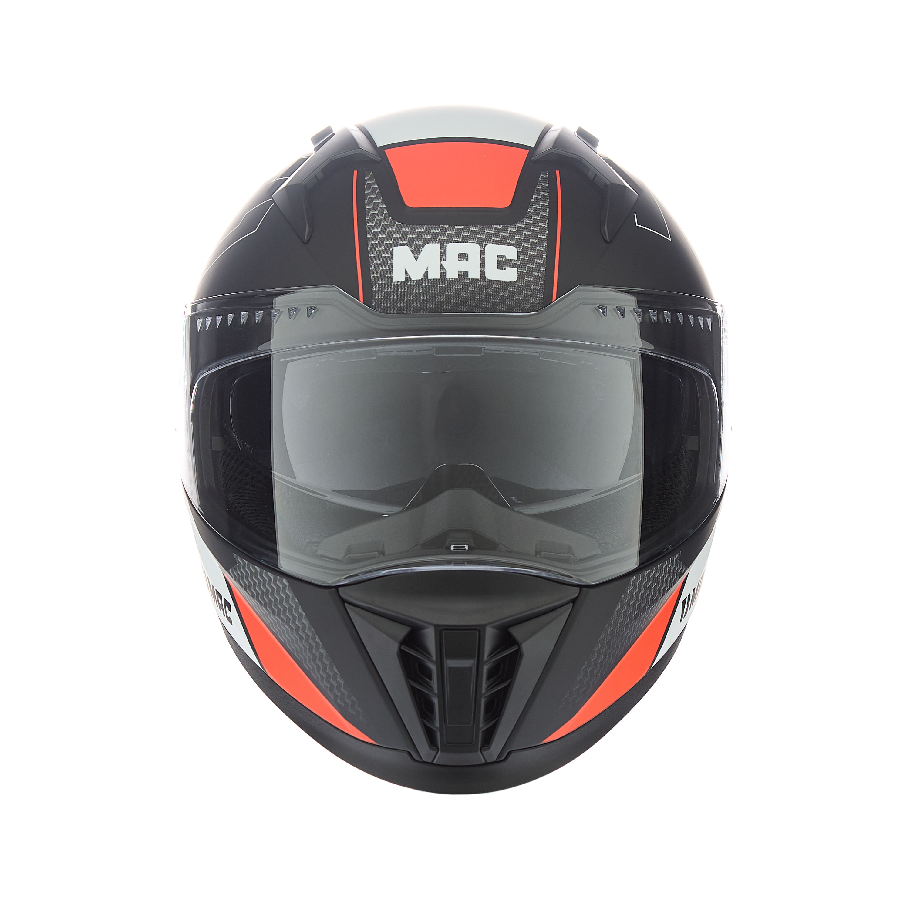 Casco MAC 069 Force Dynamo Negro / Rojo / Brillo