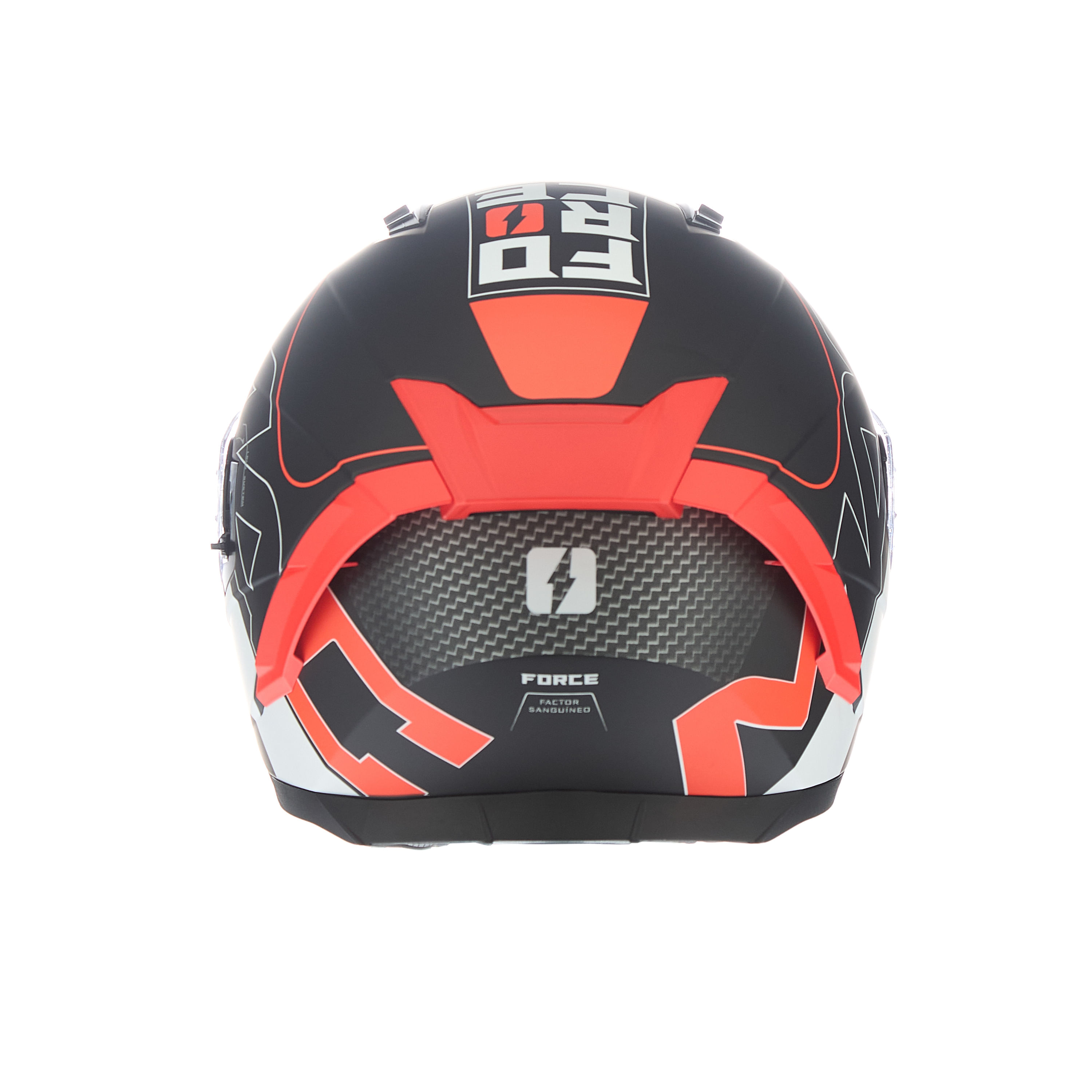 Casco MAC 069 Force Dynamo Negro / Rojo / Brillo