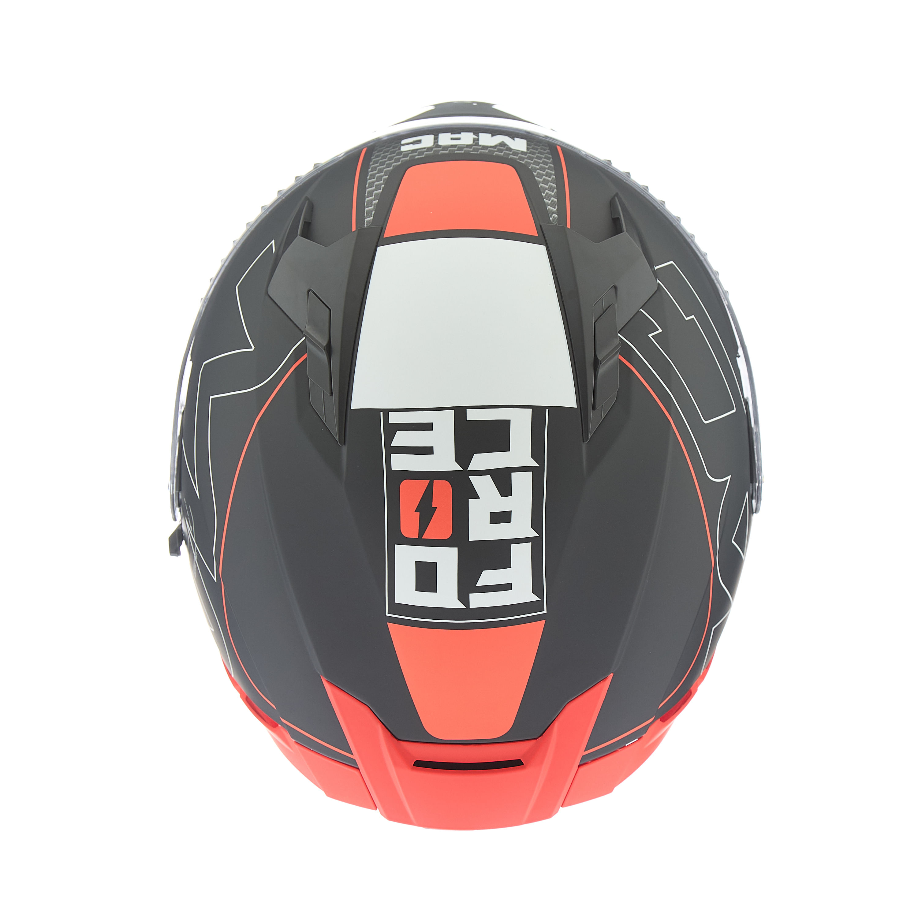 Casco MAC 069 Force Dynamo Negro / Rojo / Brillo