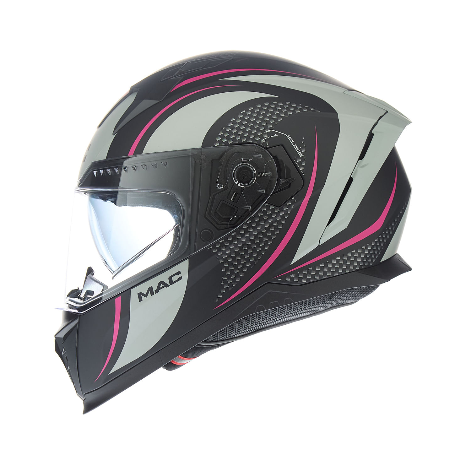 Casco MAC 069 Force Cirkus Negro / Gris / Mate