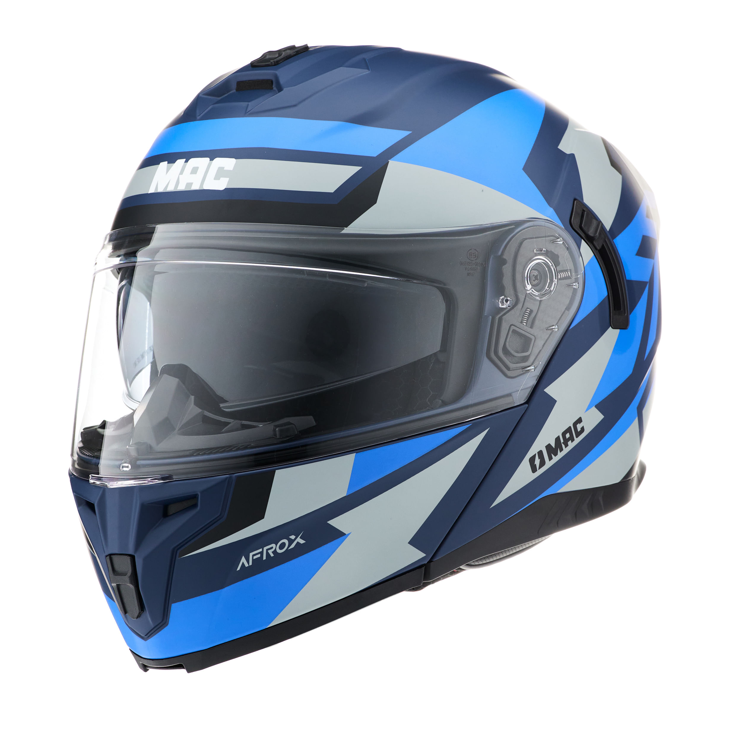 Casco MAC 166 Blaze Afrox Azul / Gris / Mate