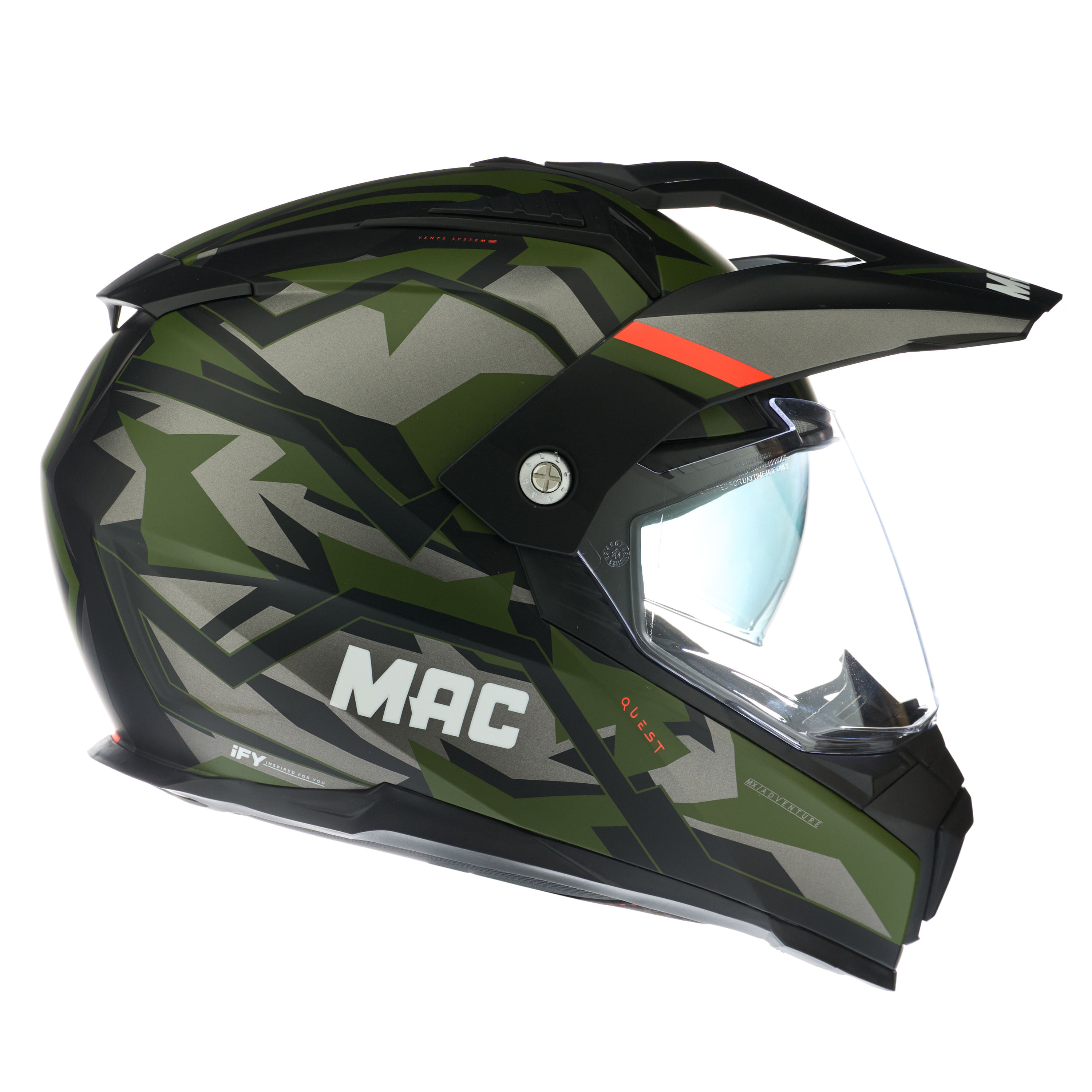 Casco MAC 060 Quest Polox Verde / Gris / Mate