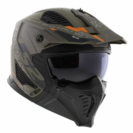 Casco LS2 Drifter Devor Send Negro / Verde / Mate