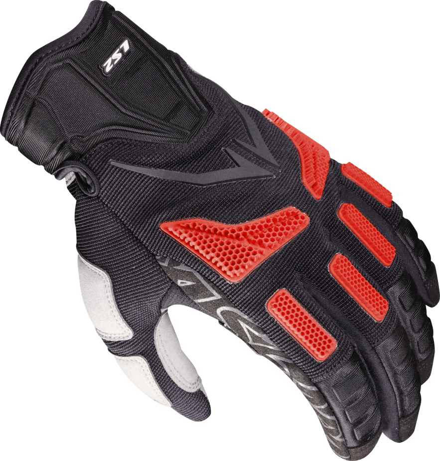 Guante LS2 Ravin Hombre Negro / Rojo