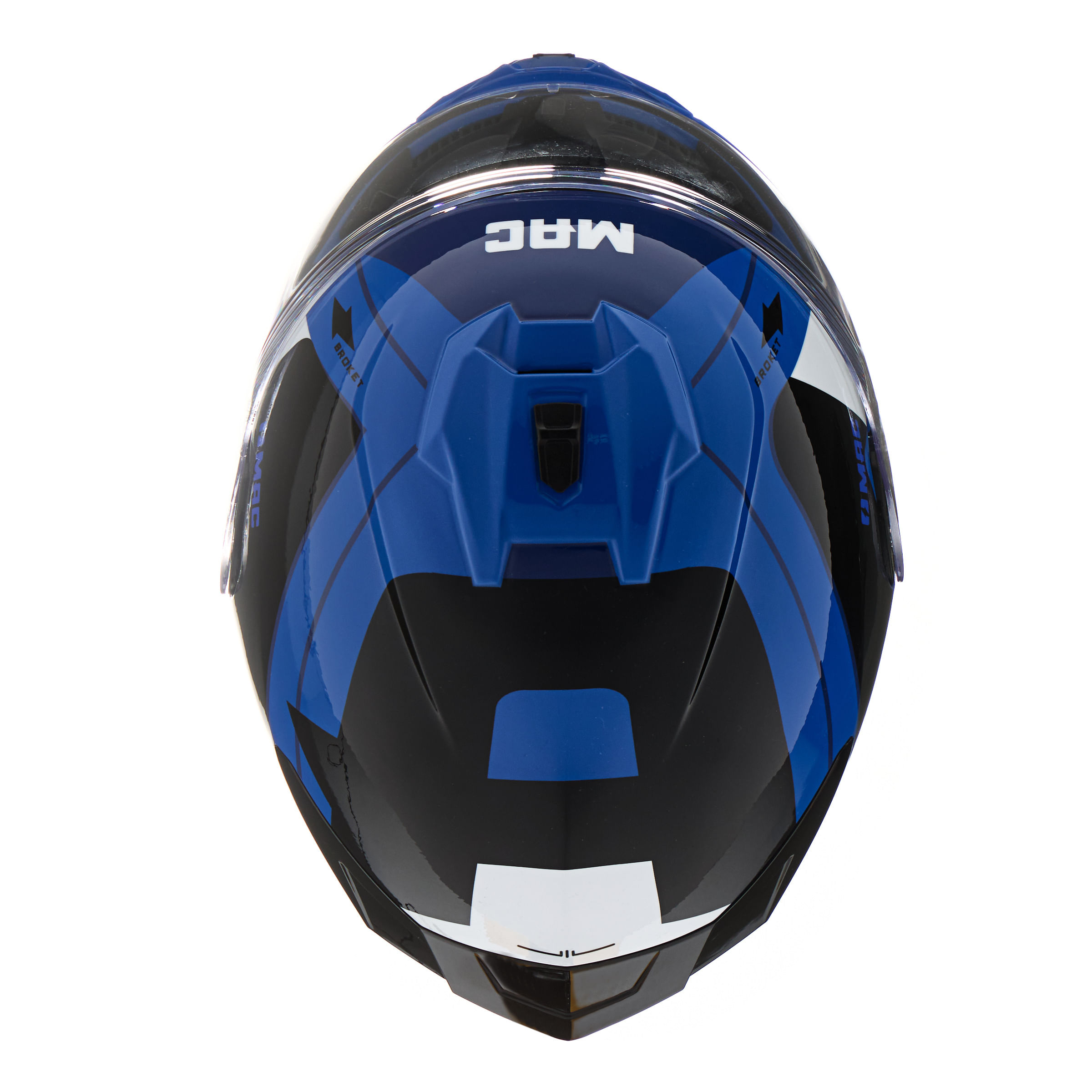 Casco MAC 070 Volt Broket Negro / Azul / Brillo
