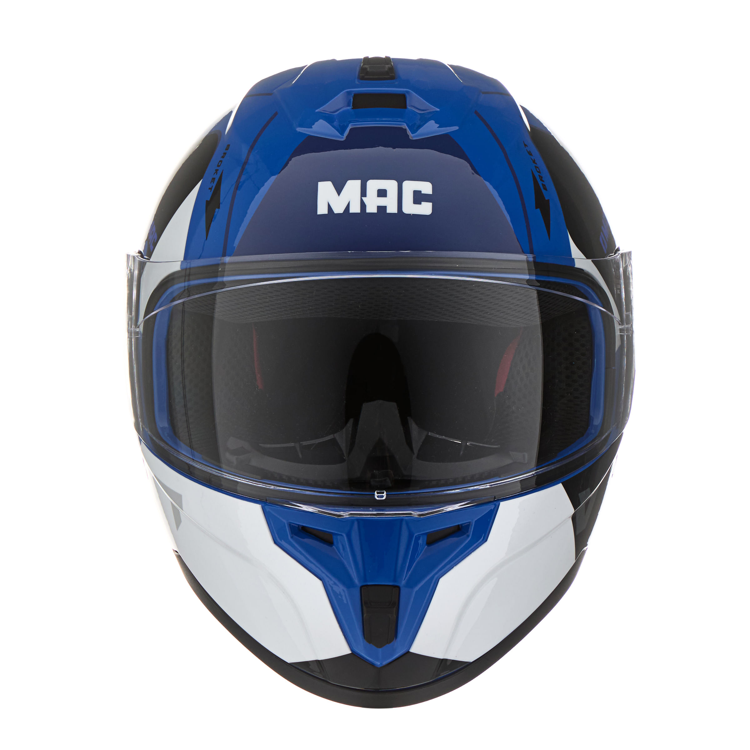 Casco MAC 070 Volt Broket Negro / Azul / Brillo