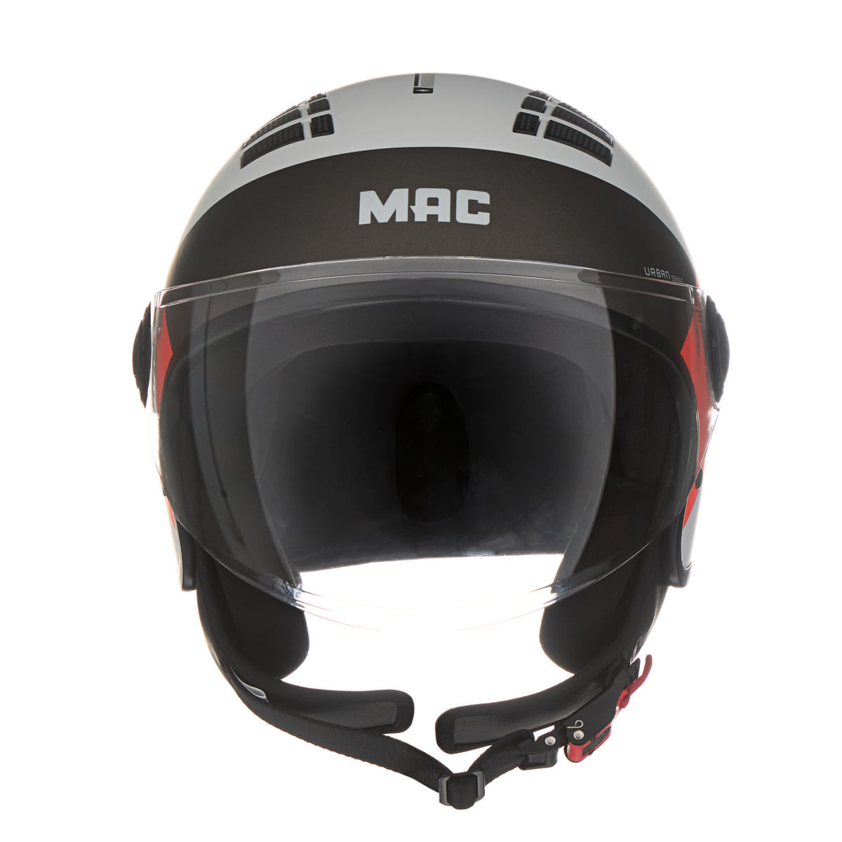 Casco MAC 230 Addax Pyro Gris / Rojo / Mate