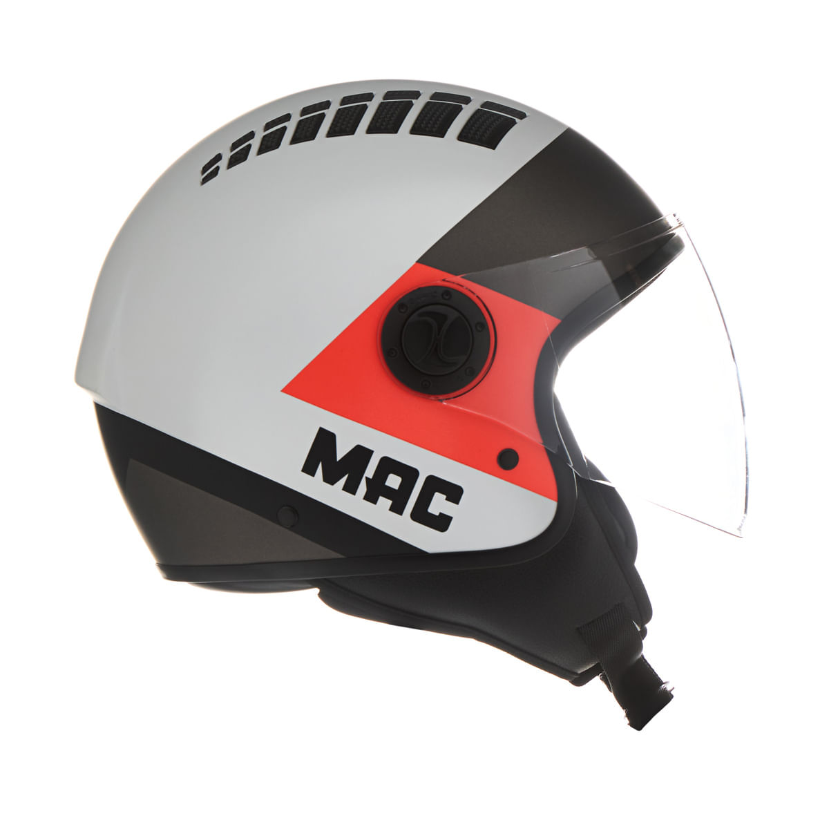 Casco MAC 230 Addax Pyro Gris / Rojo / Mate