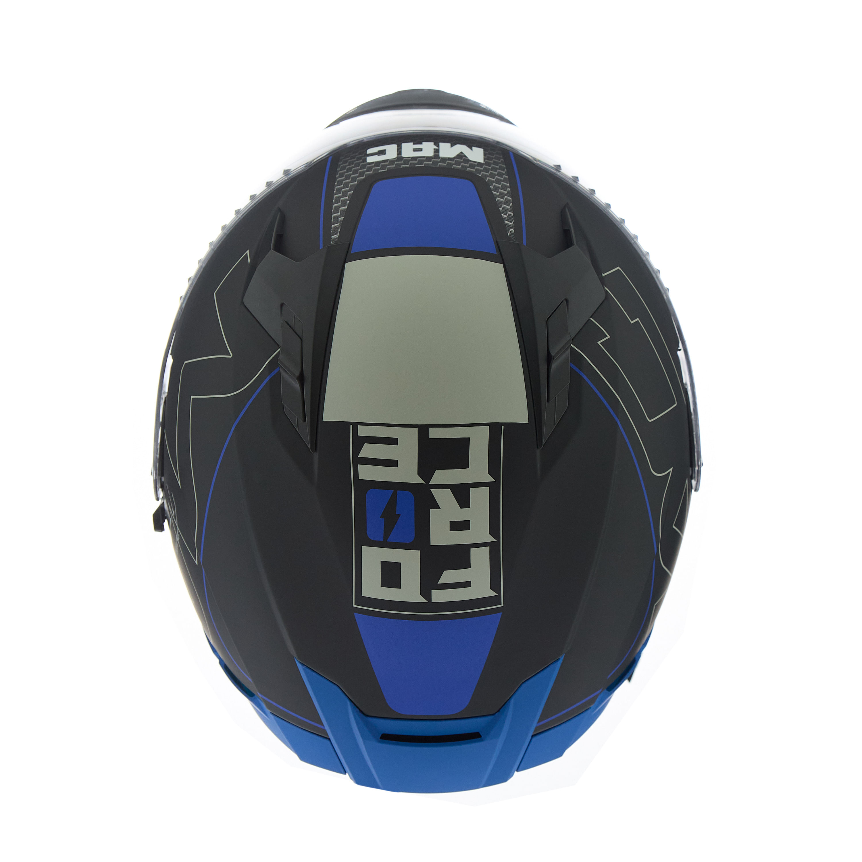 Casco MAC 069 Force Dynamo Negro / Azul / Mate