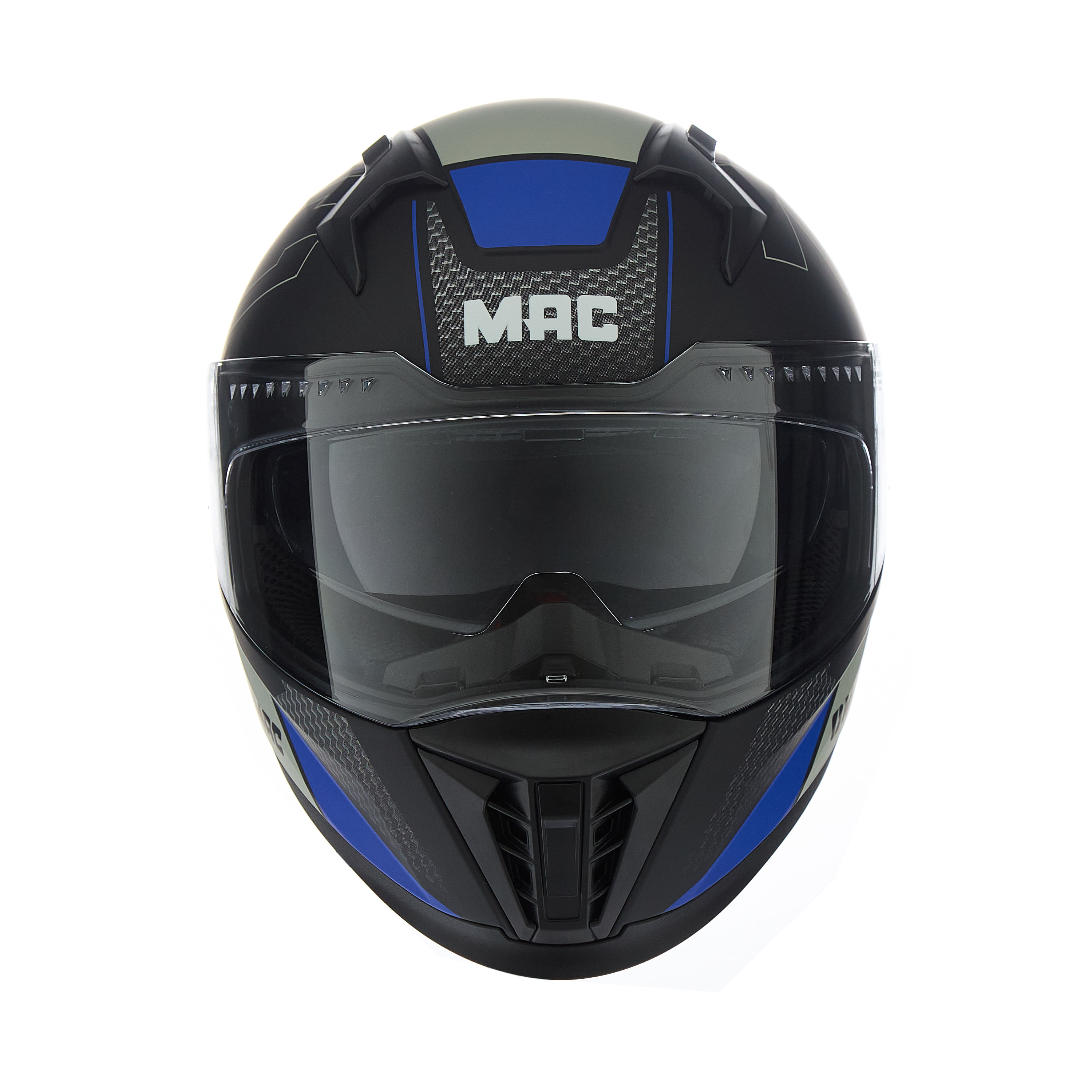 Casco MAC 069 Force Dynamo Negro / Azul / Mate