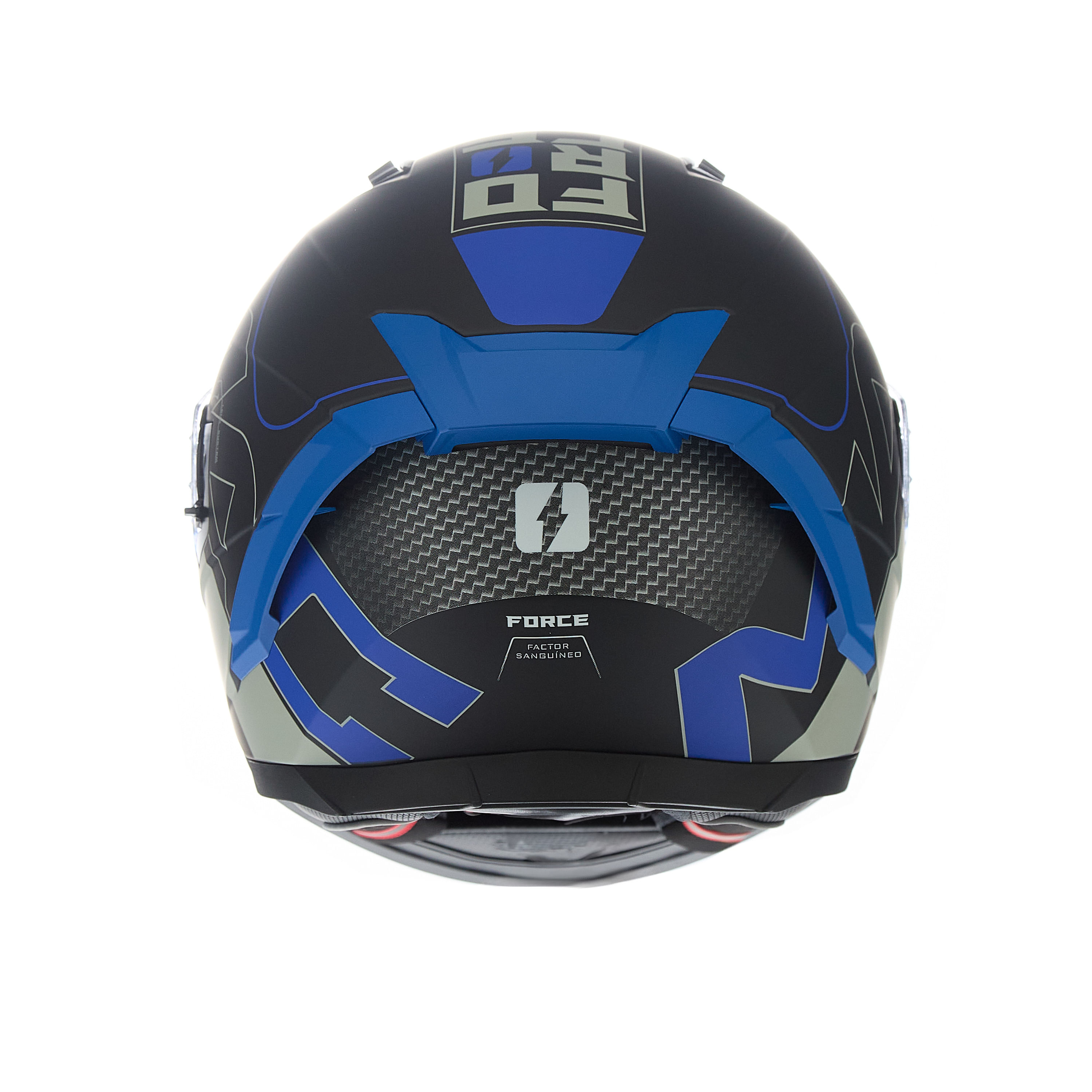 Casco MAC 069 Force Dynamo Negro / Azul / Mate