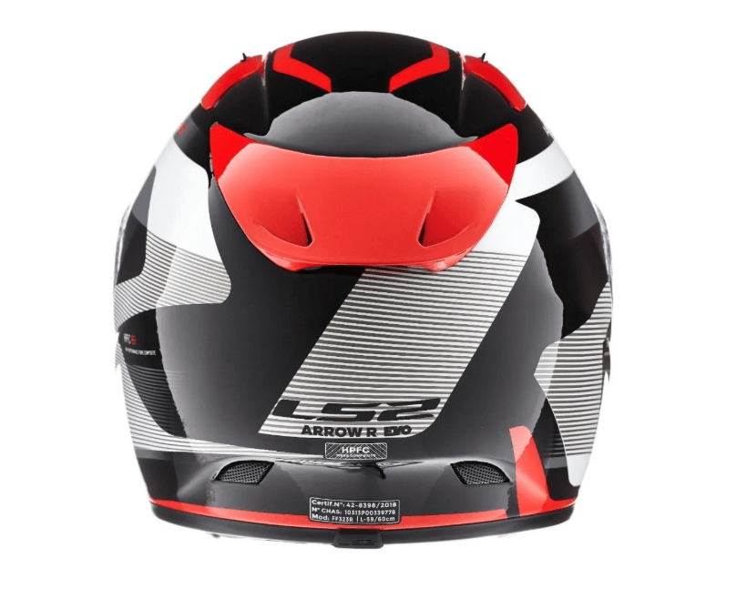 Casco LS2 323 Arrow R Evo Compete Blanco / Rojo / Brillo