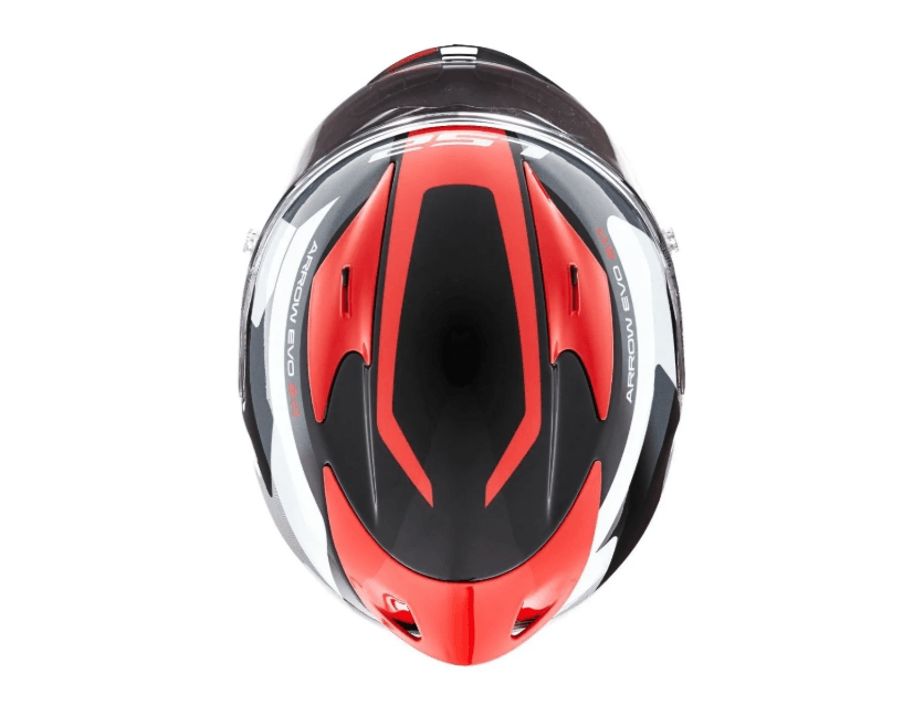 Casco LS2 323 Arrow R Evo Compete Blanco / Rojo / Brillo