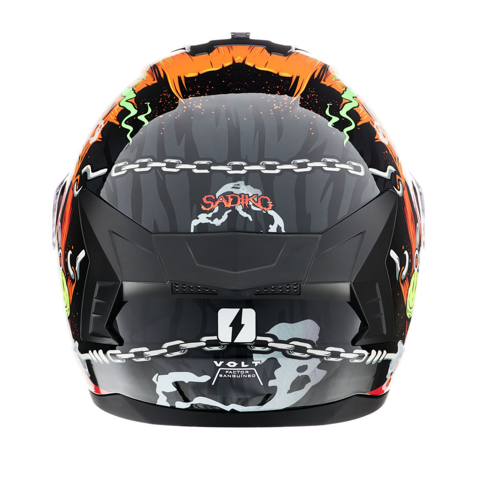 Casco MAC 070 Volt Sadiko Naranja / Negro / Brillo