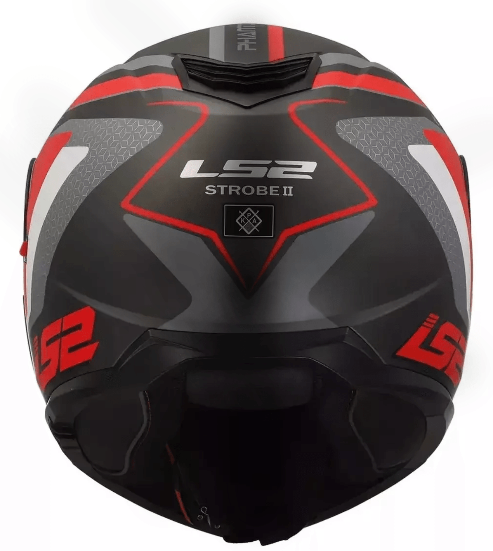 Casco LS2 908 Strobe Phantom Tit Gris / Rojo / Mate