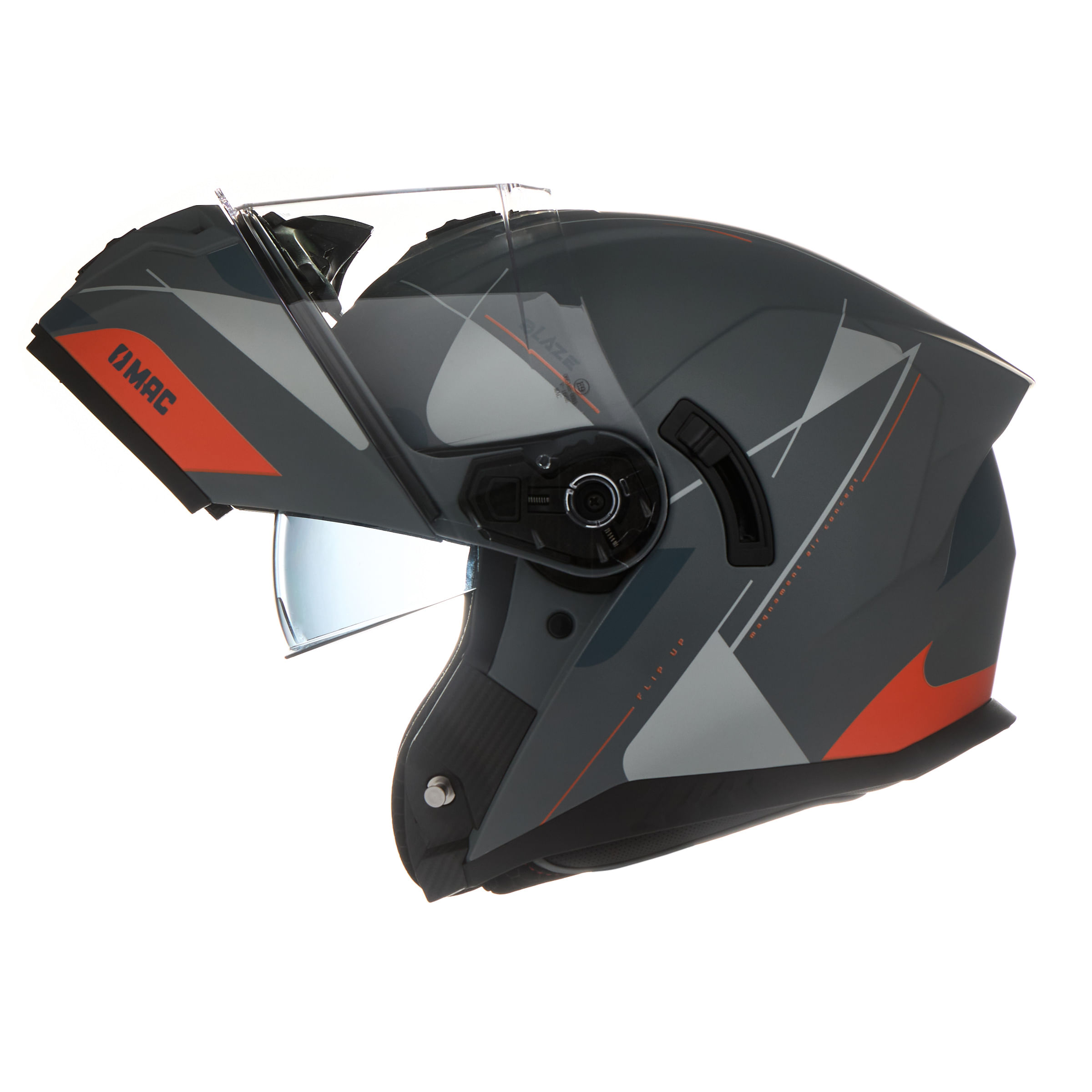 Casco MAC 166 Blaze Magma Gris / Naranja / Mate
