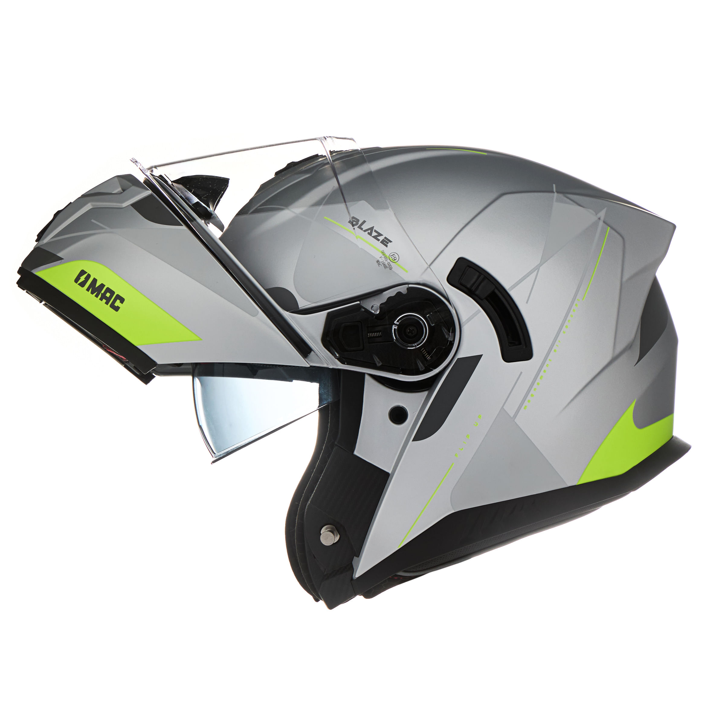 Casco MAC 166 Blaze Magma Gris / Amarillo / Mate