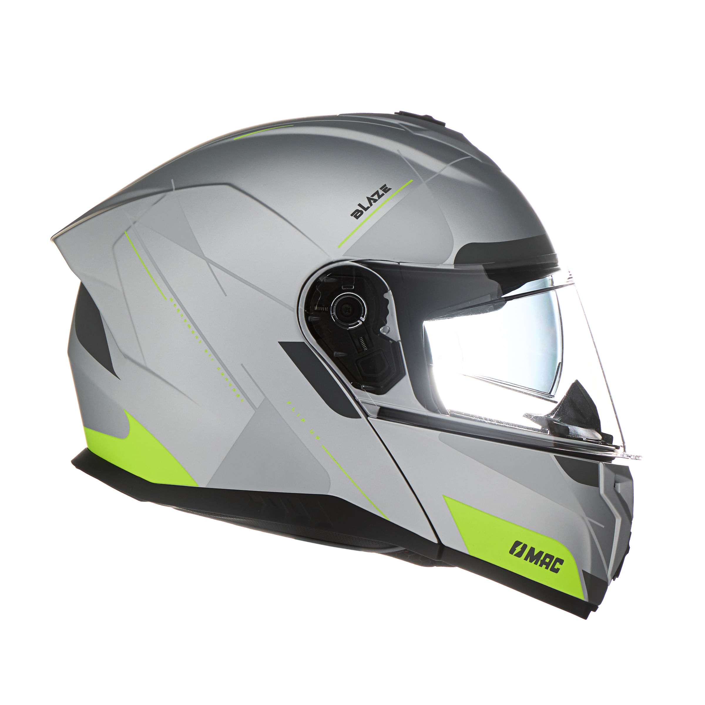 Casco MAC 166 Blaze Magma Gris / Amarillo / Mate