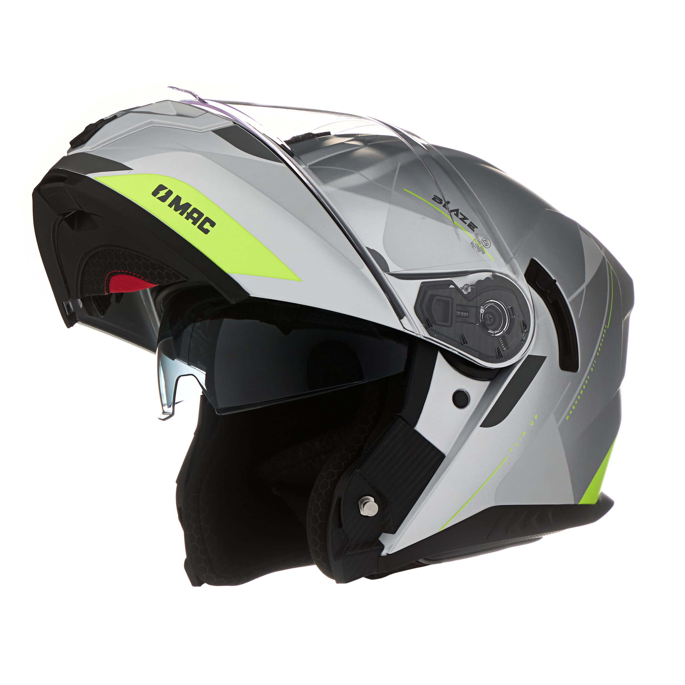 Casco MAC 166 Blaze Magma Gris / Amarillo / Mate