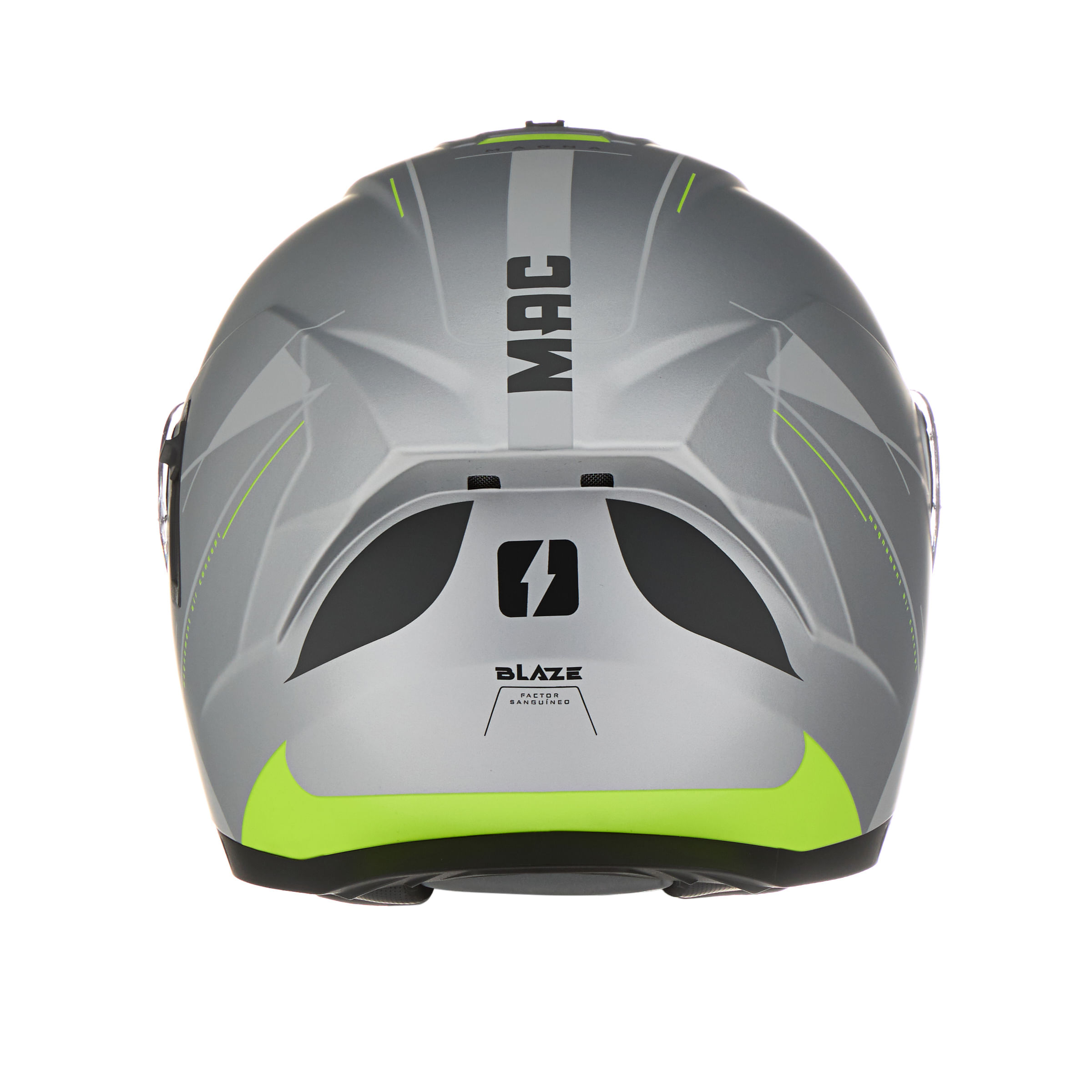 Casco MAC 166 Blaze Magma Gris / Amarillo / Mate