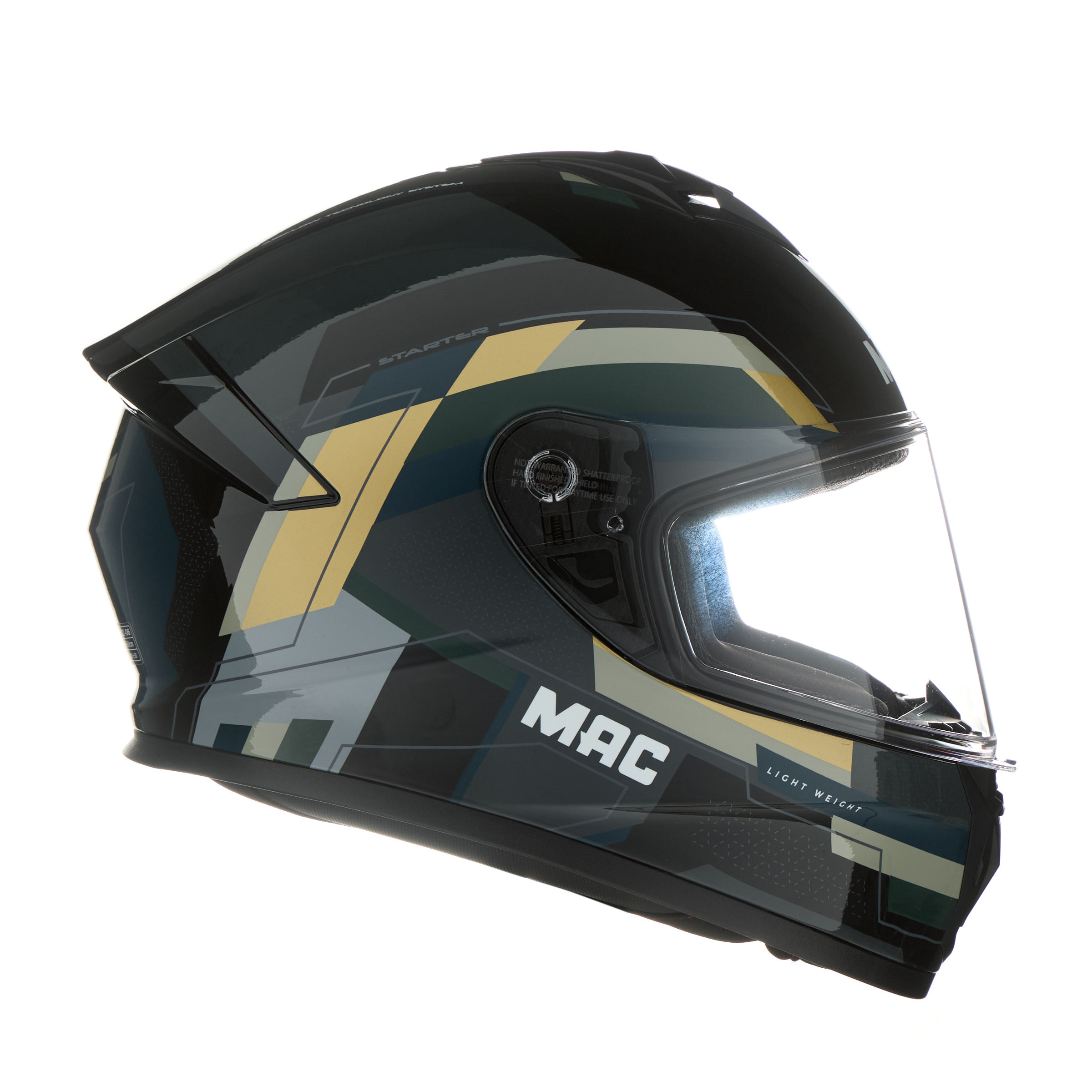Casco MAC 801 Starter 222 Negro / Gris / Brillo