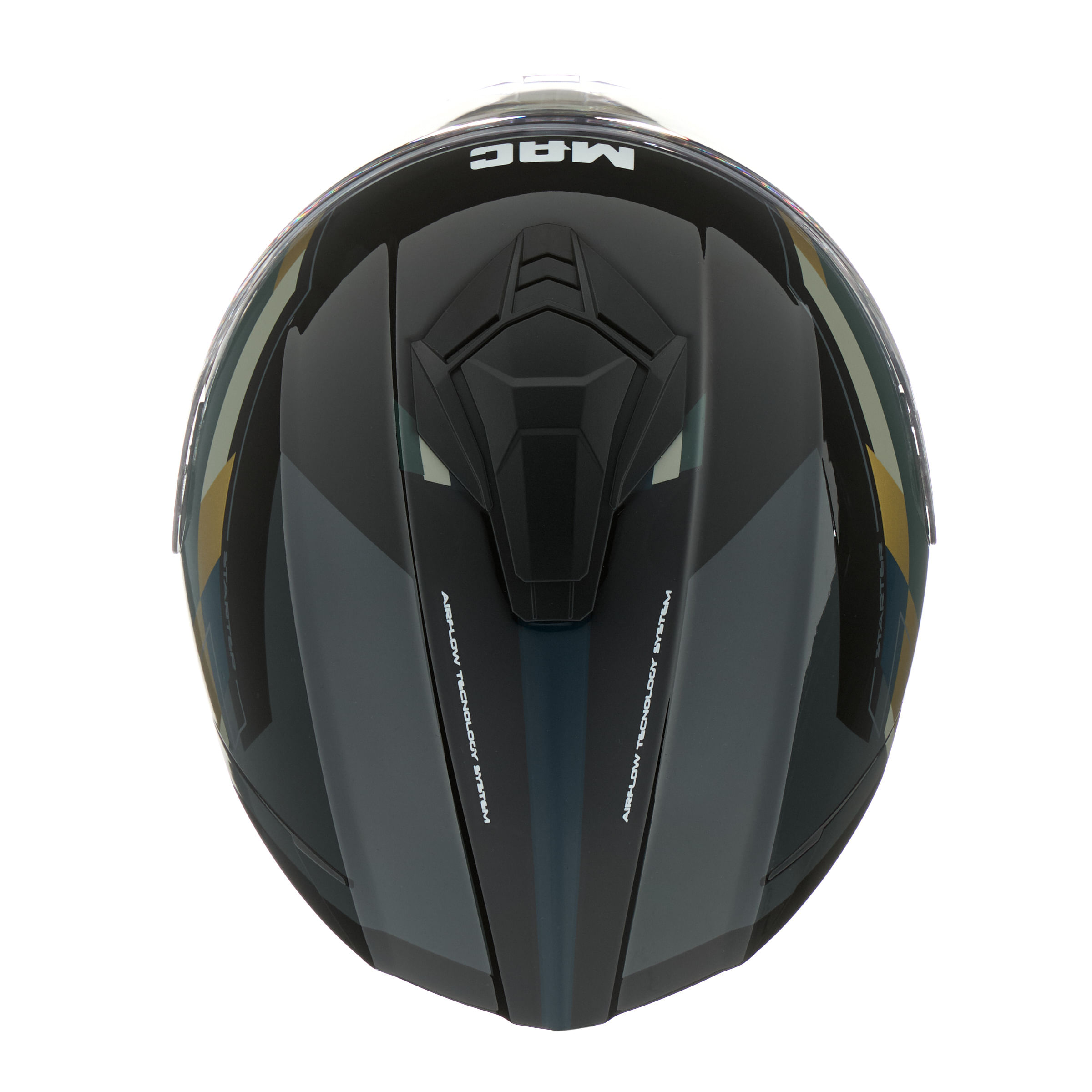 Casco MAC 801 Starter 222 Negro / Gris / Brillo