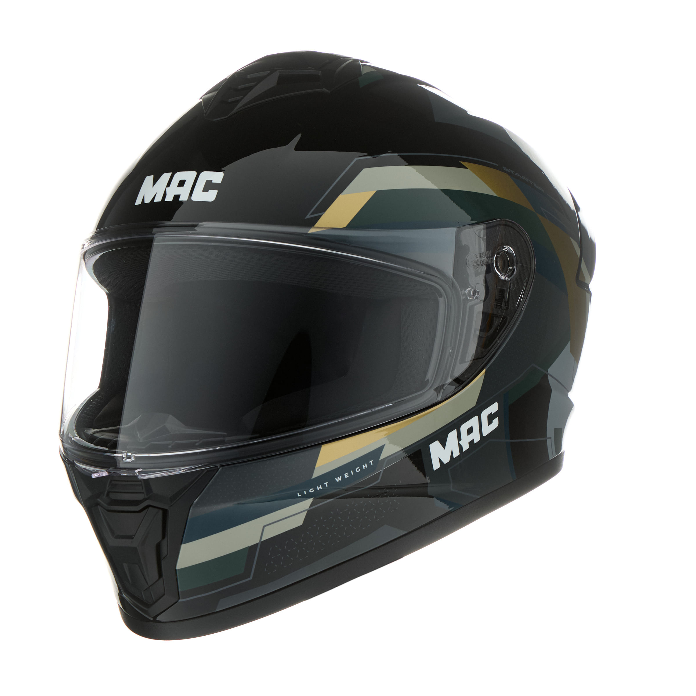 Casco MAC 801 Starter 222 Negro / Gris / Brillo