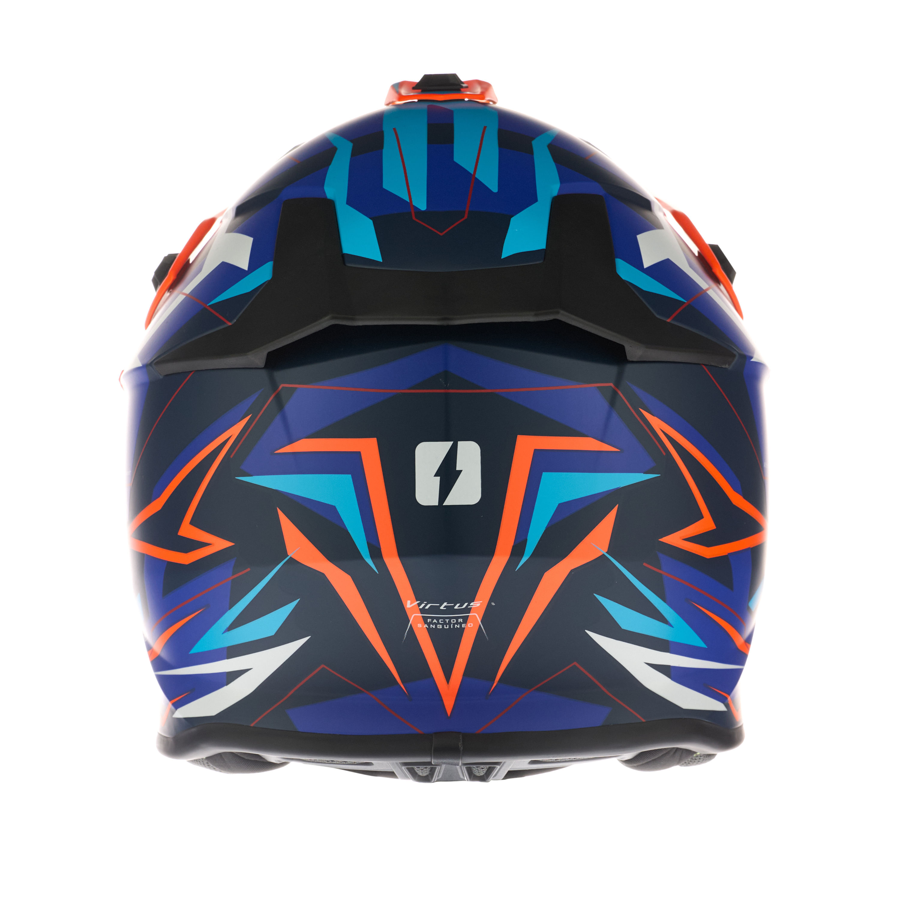 Casco MAC 609 Virtus Torken Negro / Naranja  / Mate