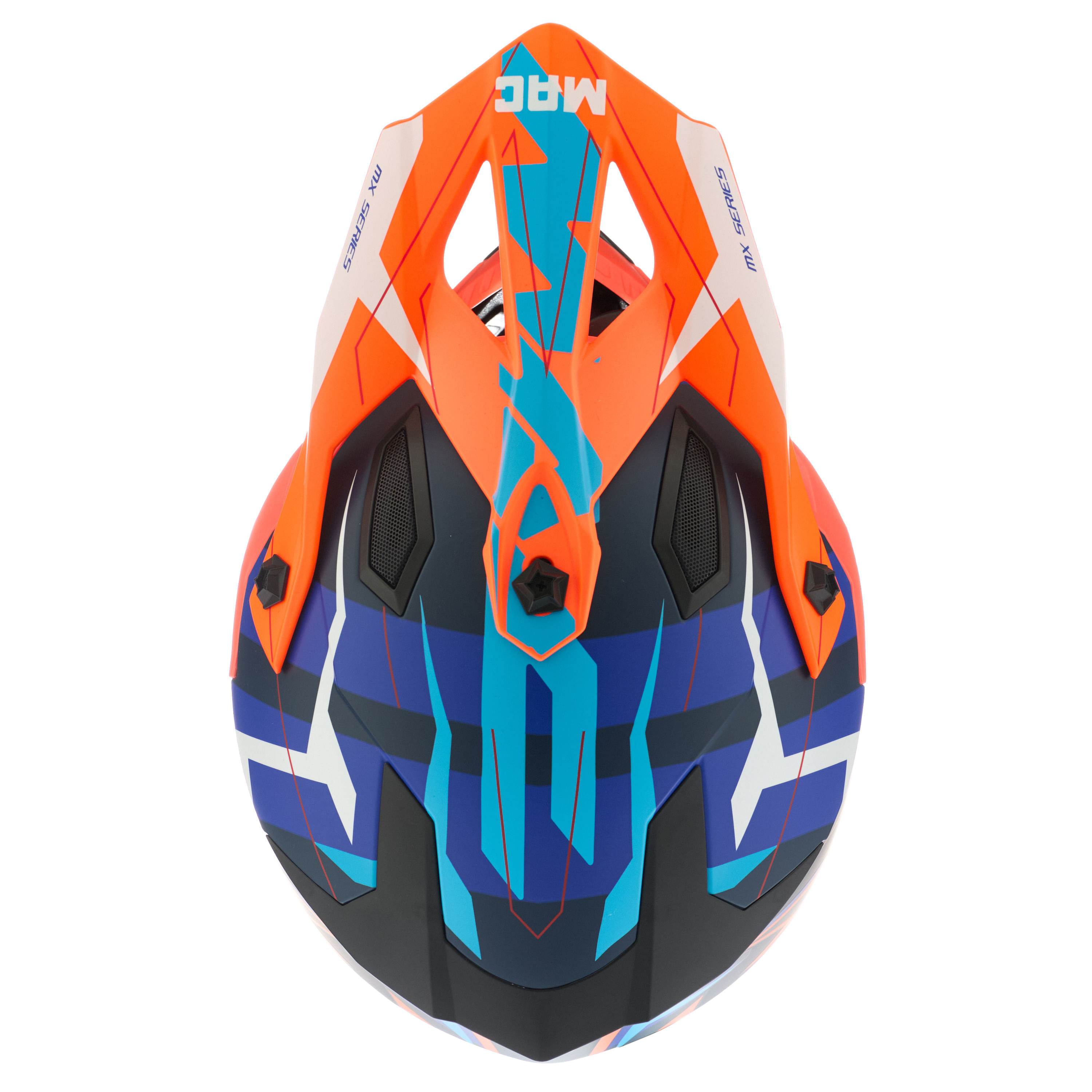 Casco MAC 609 Virtus Torken Negro / Naranja  / Mate