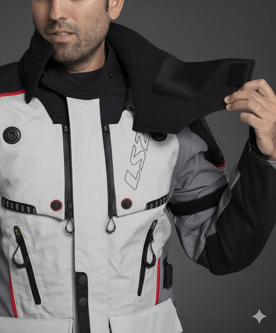 Campera LS2 Apollo Hombre Gris / Negro