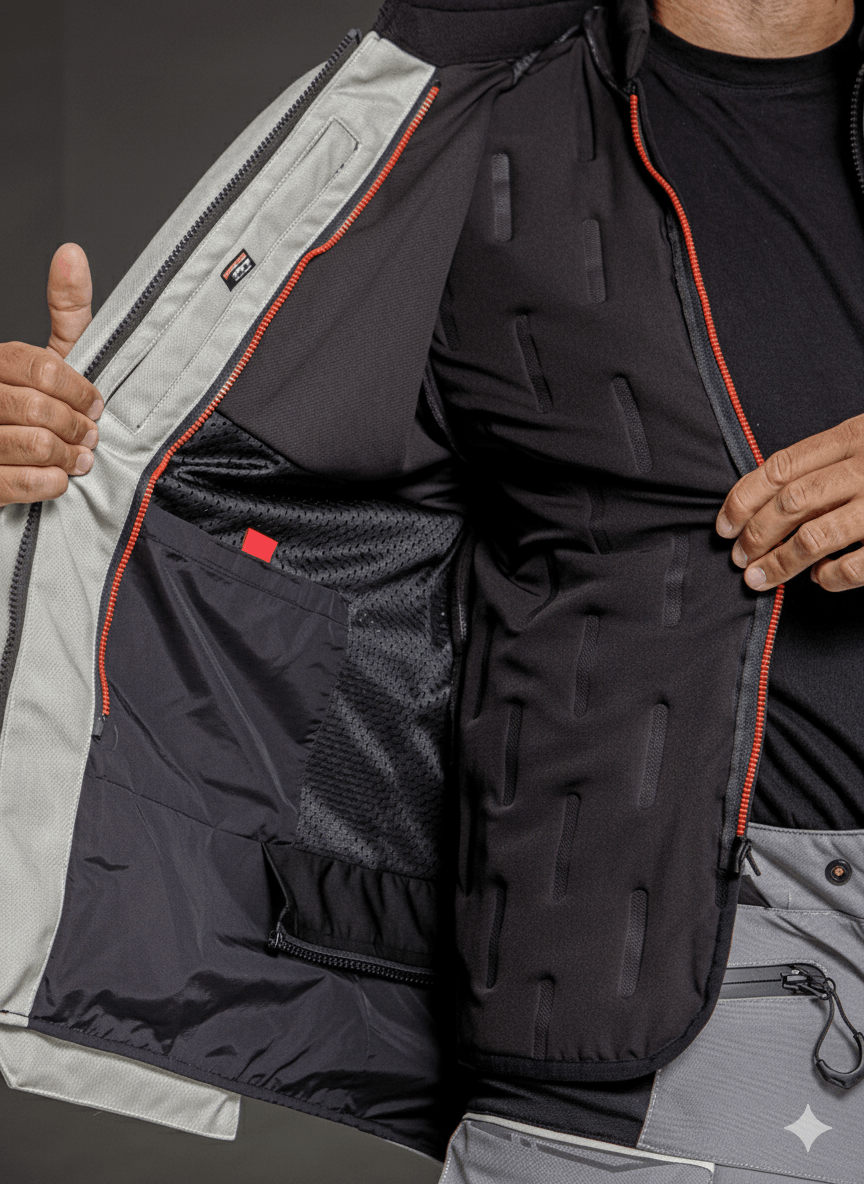 Campera LS2 Apollo Hombre Gris / Negro