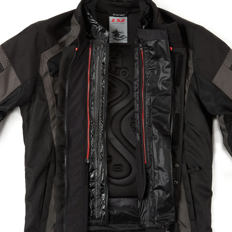 Campera LS2 Scout Hombre Negro / Gris