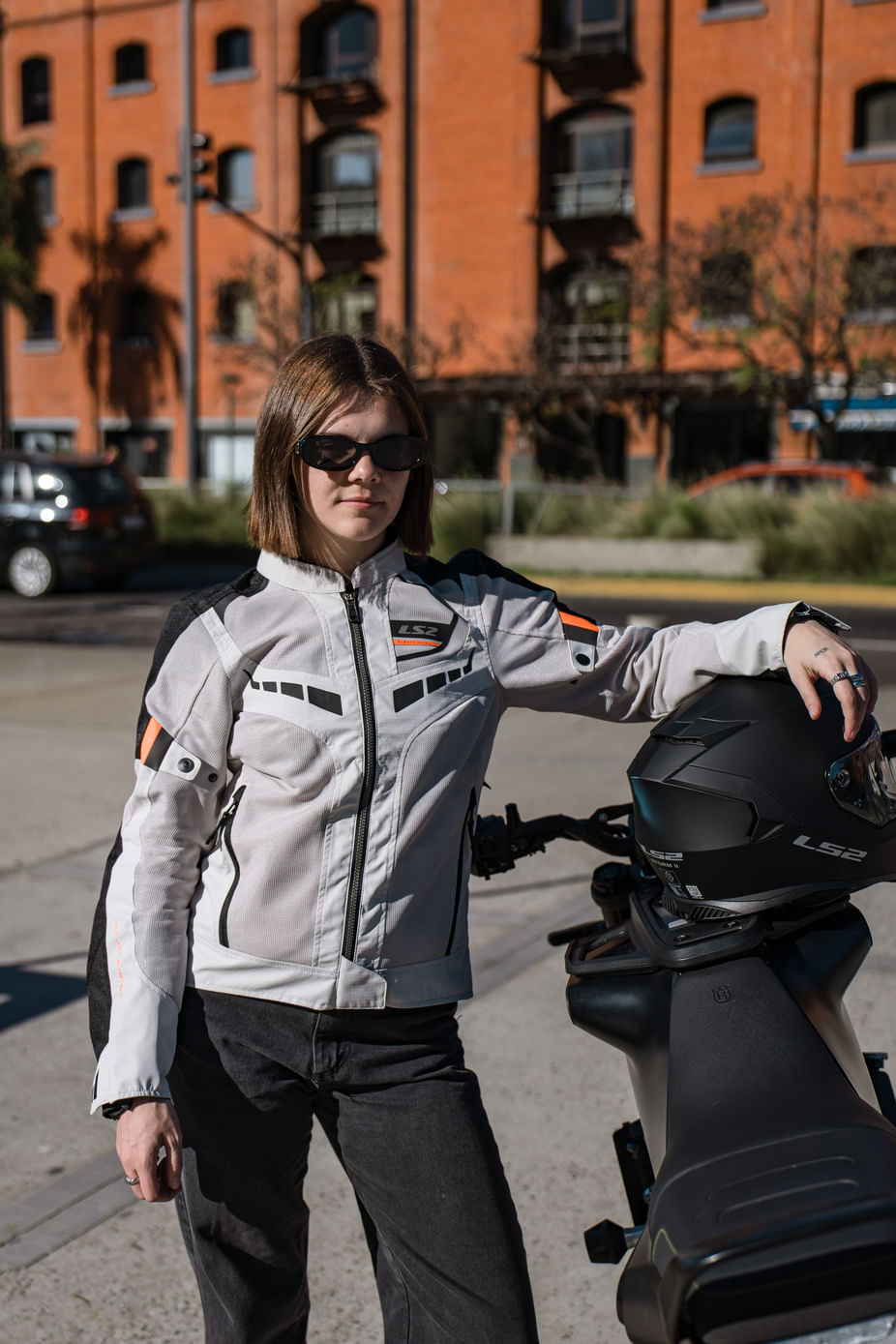 Campera Ls2 Garda Air Mujer Negra / Gris