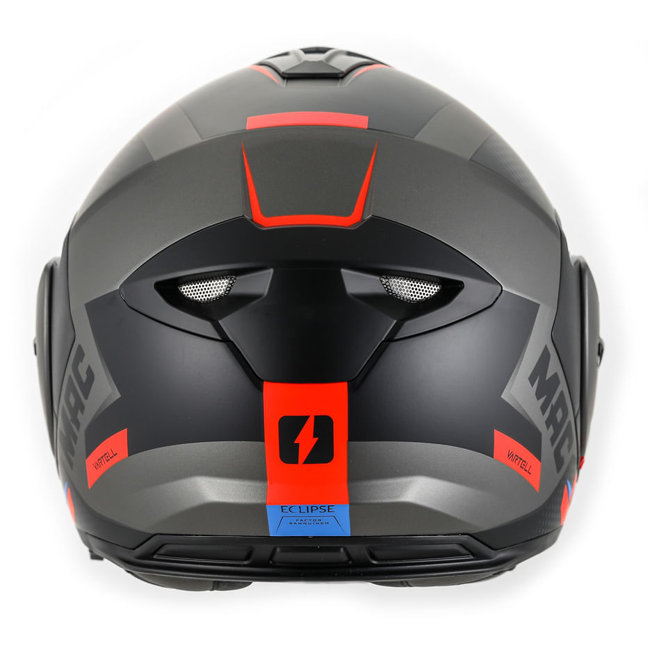 Casco MAC 628 Eclipse Vartell Plateado / Negro Mate