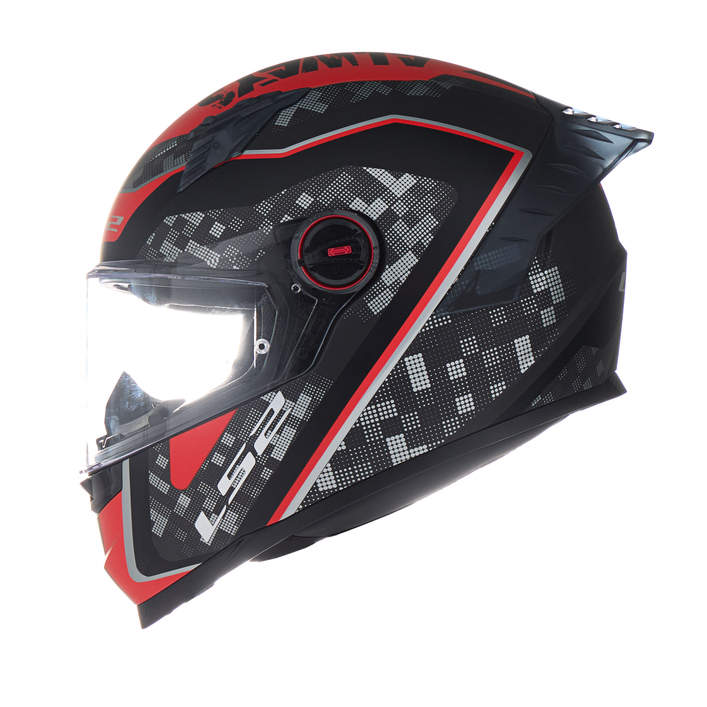 Casco LS2 816 Cosmos Strike Gris / Rojo / Mate